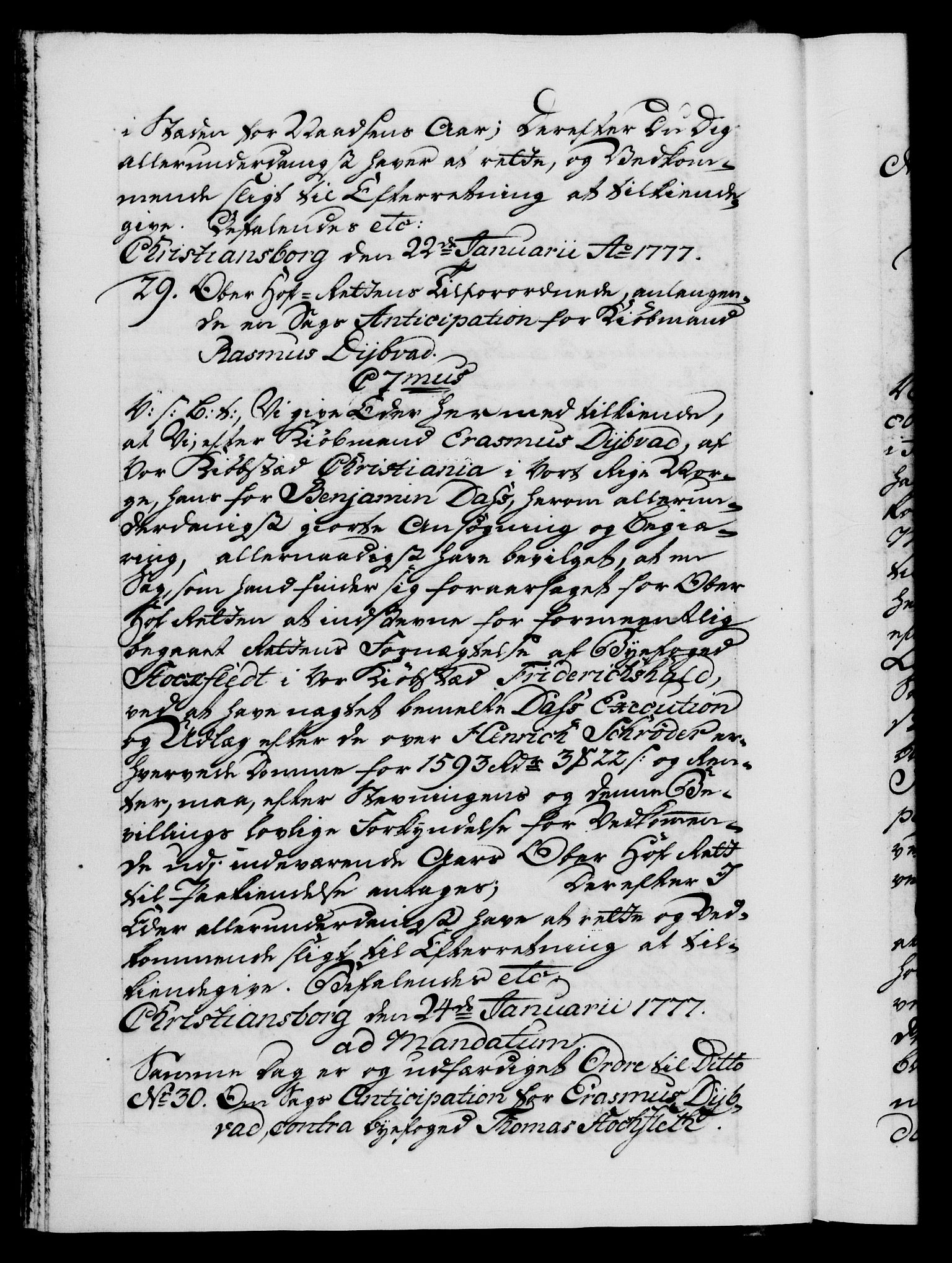 Danske Kanselli 1572-1799, AV/RA-EA-3023/F/Fc/Fca/Fcab/L0042: Norske tegnelser, 1777-1781, p. 14b