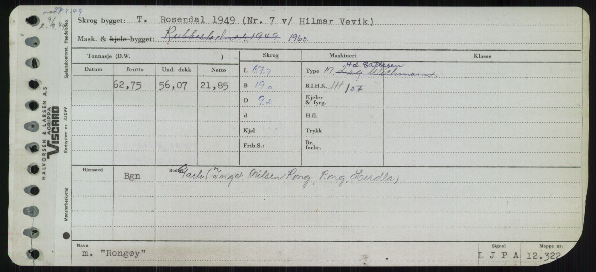 Sjøfartsdirektoratet med forløpere, Skipsmålingen, RA/S-1627/H/Ha/L0004/0002: Fartøy, Mas-R / Fartøy, Odin-R, p. 829