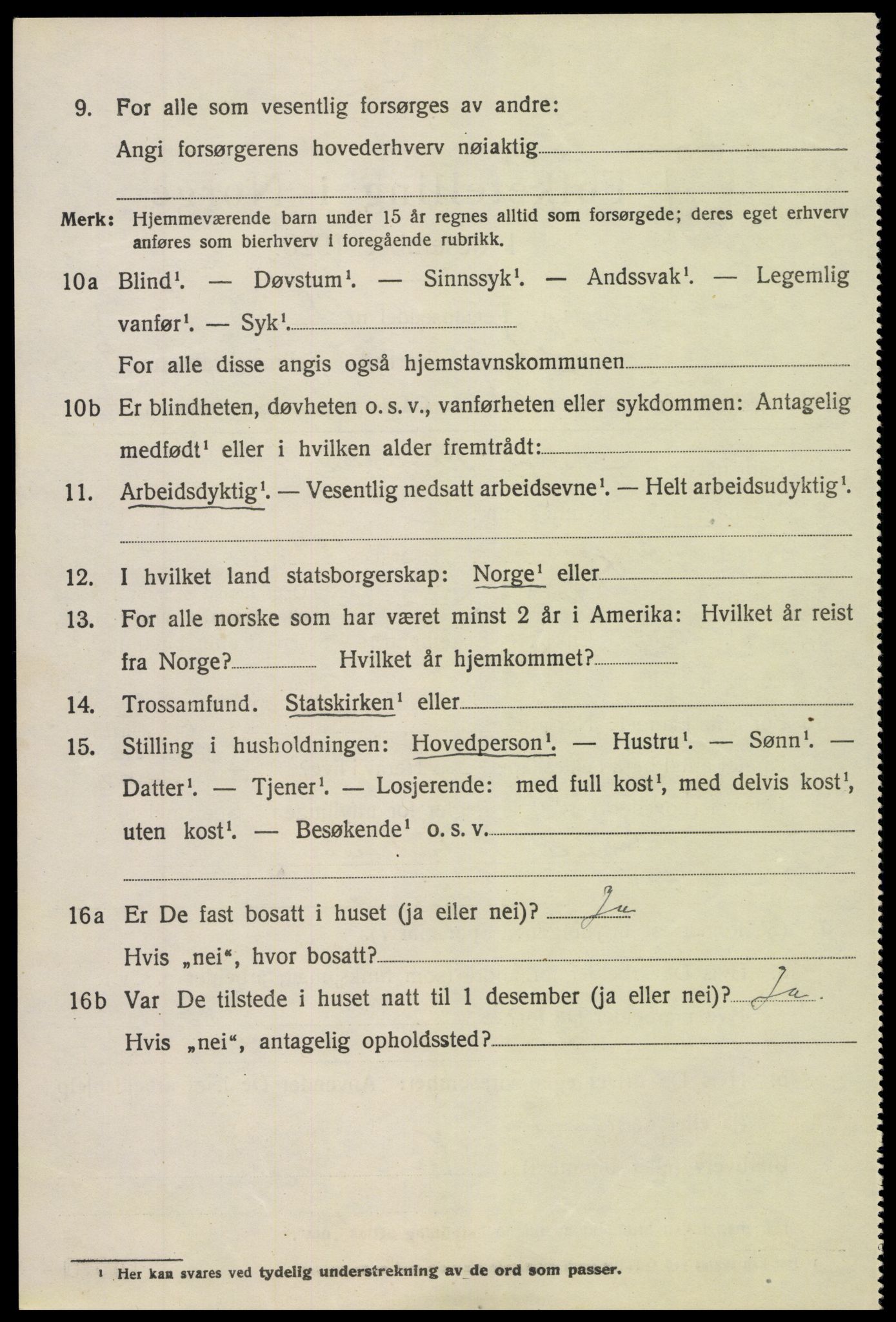 SAK, 1920 census for Holt, 1920, p. 5205