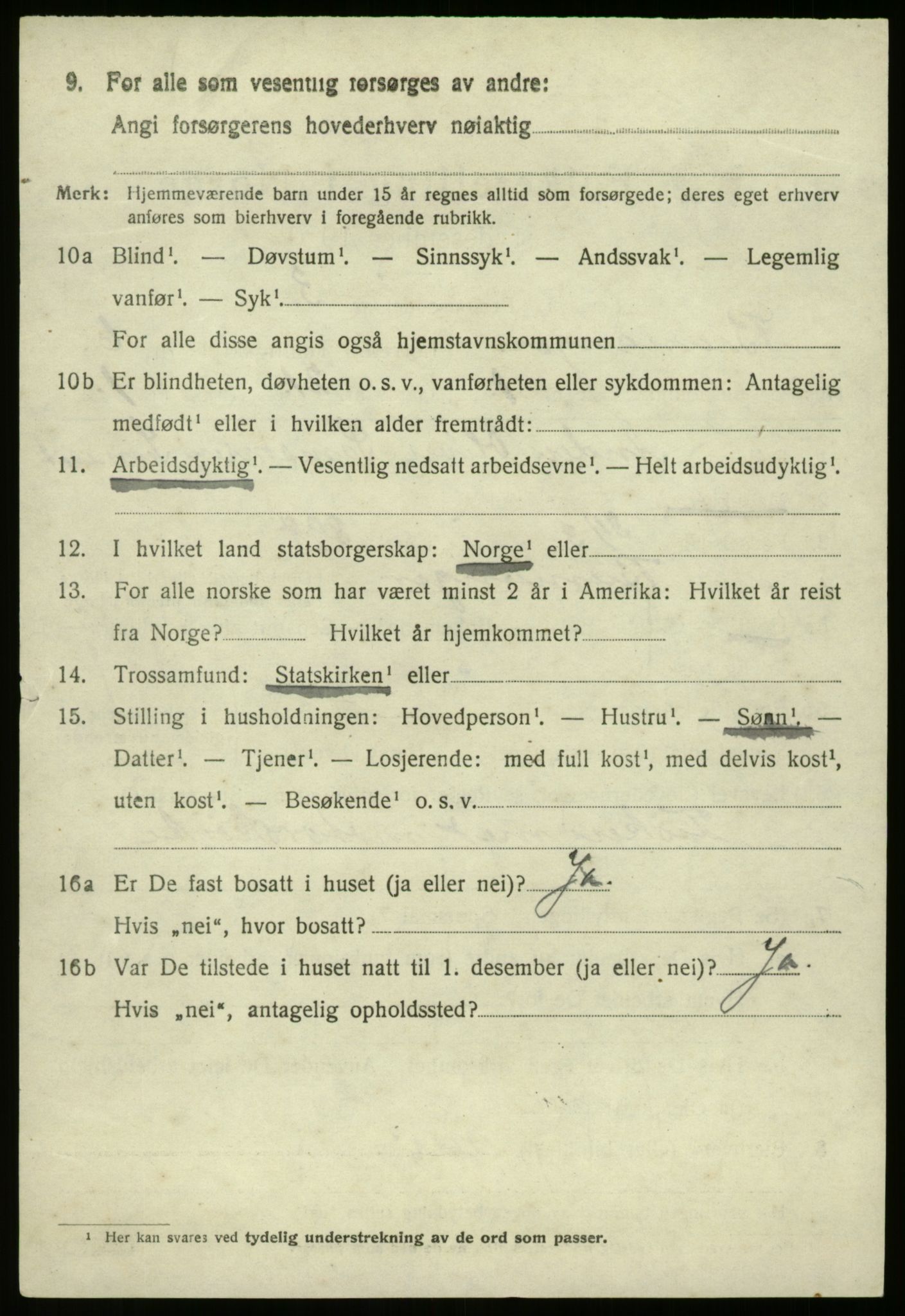 SAB, 1920 census for Bremanger, 1920, p. 4003