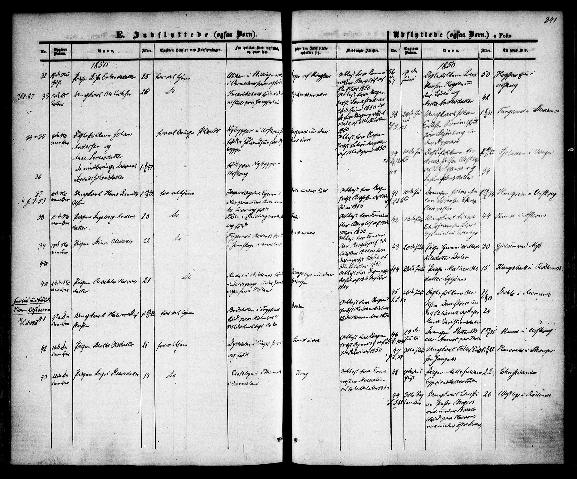 Høland prestekontor Kirkebøker, AV/SAO-A-10346a/F/Fa/L0009: Parish register (official) no. I 9, 1846-1853, p. 341