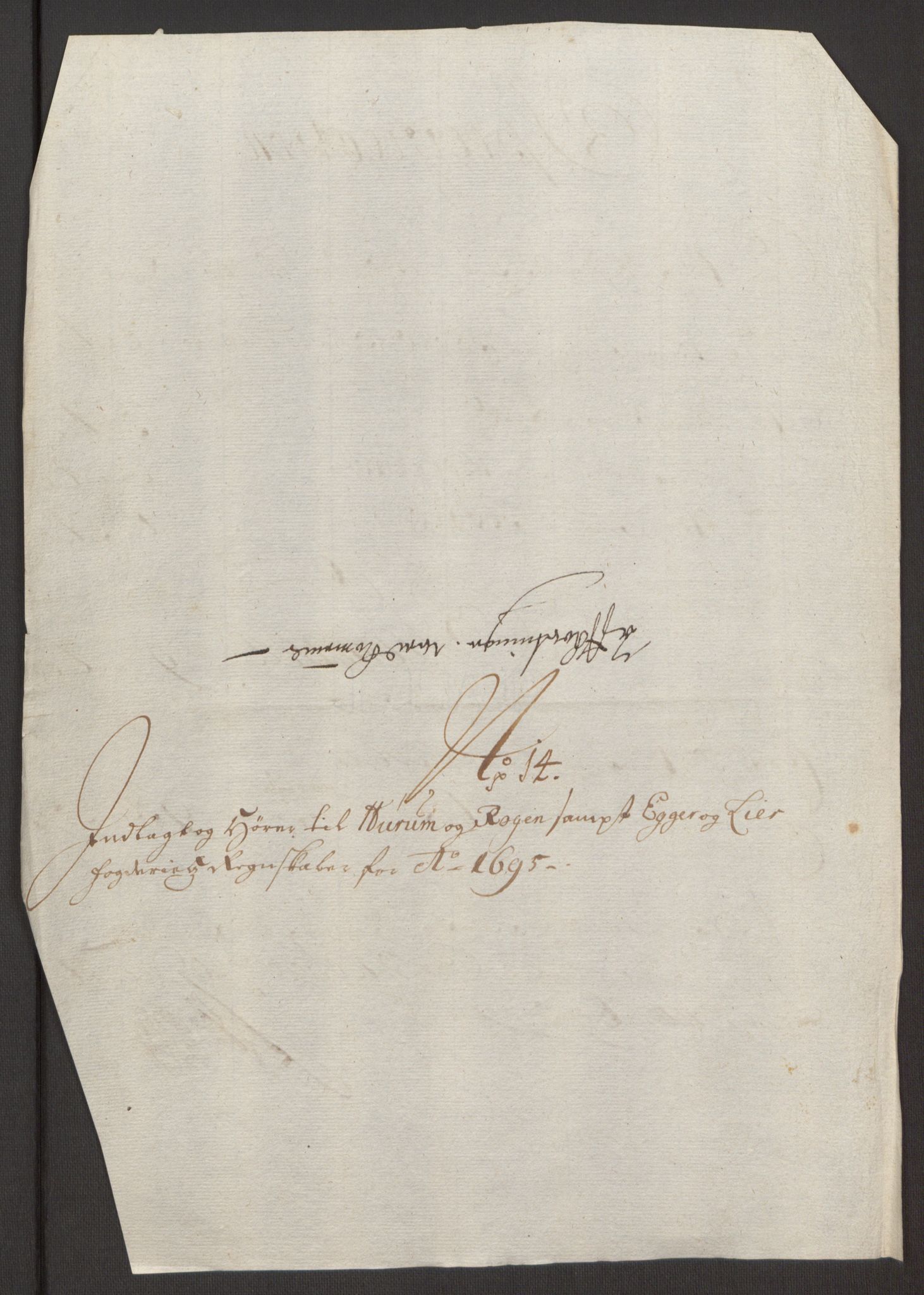 Rentekammeret inntil 1814, Reviderte regnskaper, Fogderegnskap, AV/RA-EA-4092/R30/L1694: Fogderegnskap Hurum, Røyken, Eiker og Lier, 1694-1696, p. 304