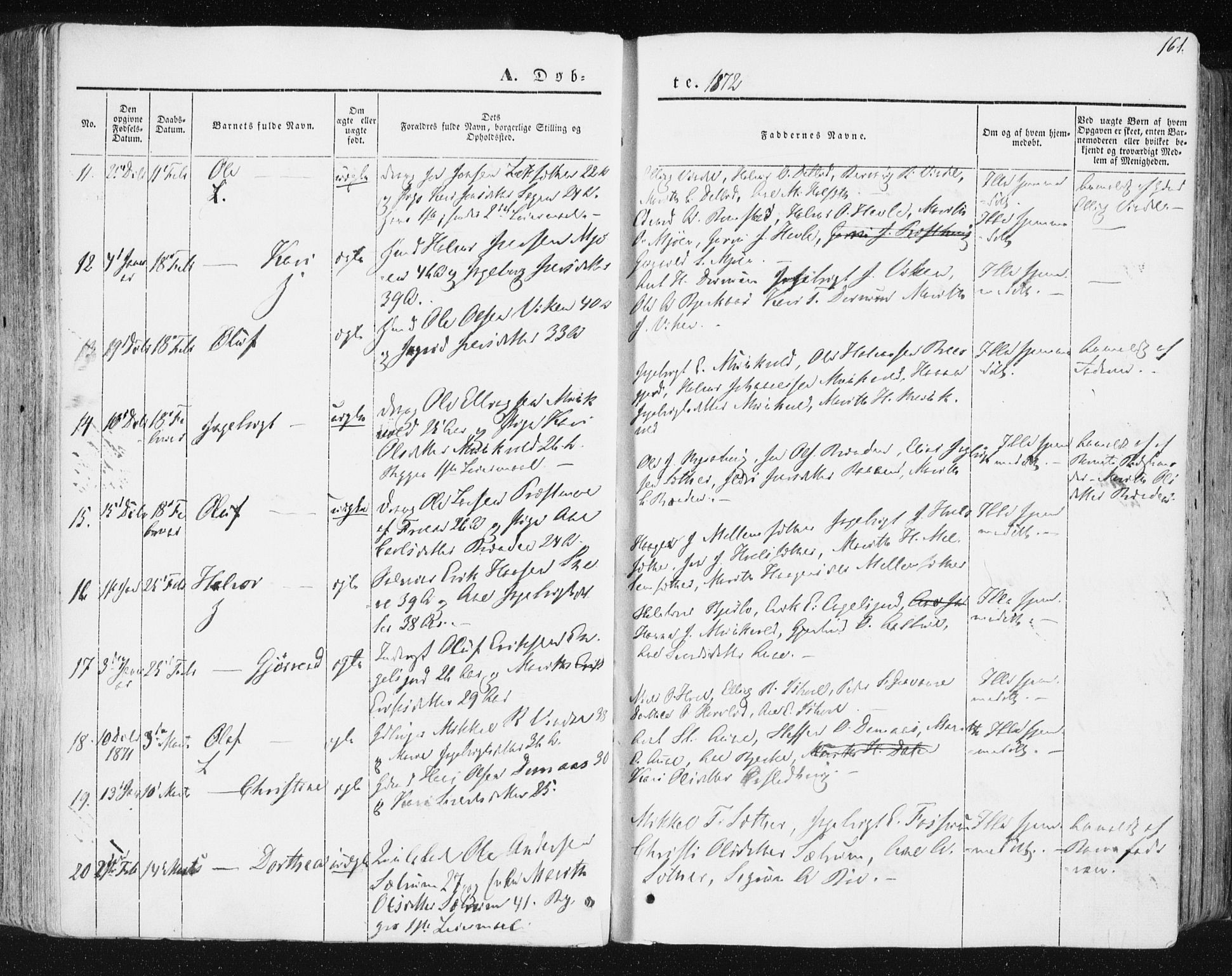 Ministerialprotokoller, klokkerbøker og fødselsregistre - Sør-Trøndelag, SAT/A-1456/678/L0899: Parish register (official) no. 678A08, 1848-1872, p. 161