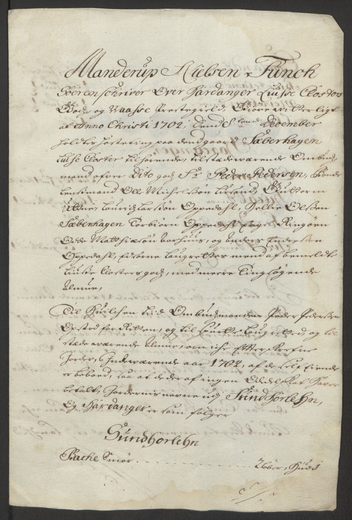 Rentekammeret inntil 1814, Reviderte regnskaper, Fogderegnskap, RA/EA-4092/R50/L3159: Fogderegnskap Lyse kloster, 1691-1709, p. 213