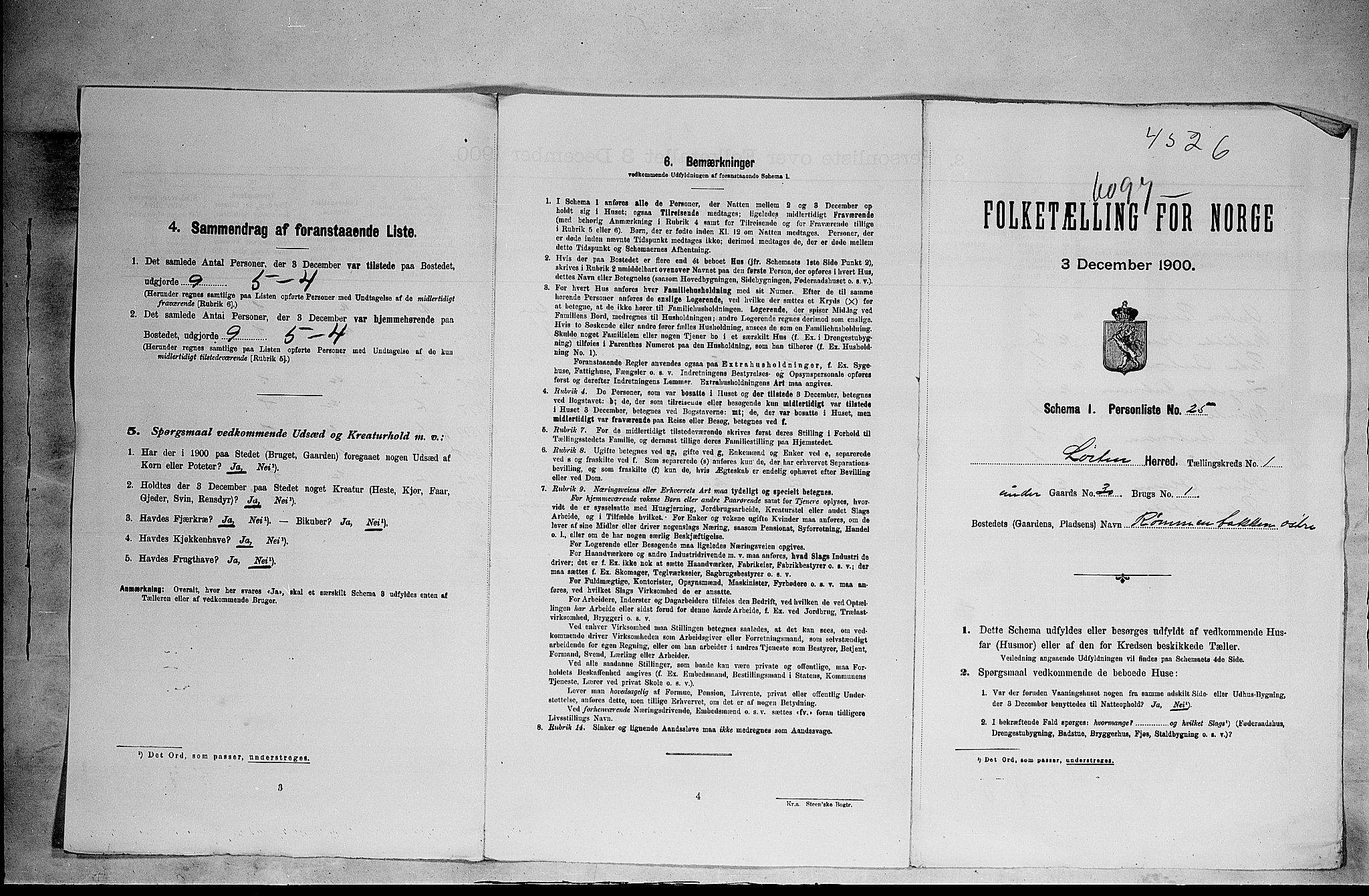 SAH, 1900 census for Løten, 1900, p. 50