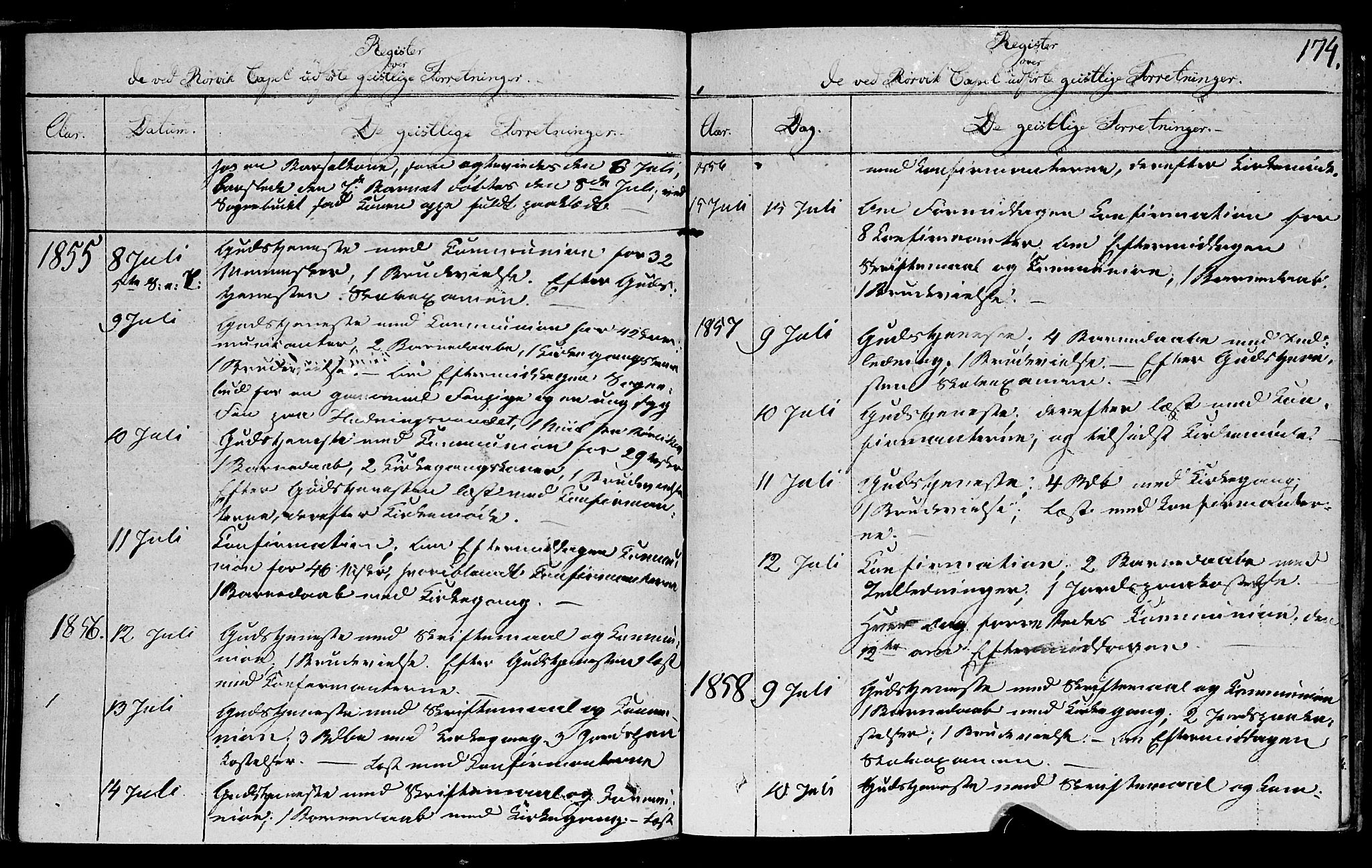 Ministerialprotokoller, klokkerbøker og fødselsregistre - Nord-Trøndelag, SAT/A-1458/762/L0538: Parish register (official) no. 762A02 /1, 1833-1879, p. 174