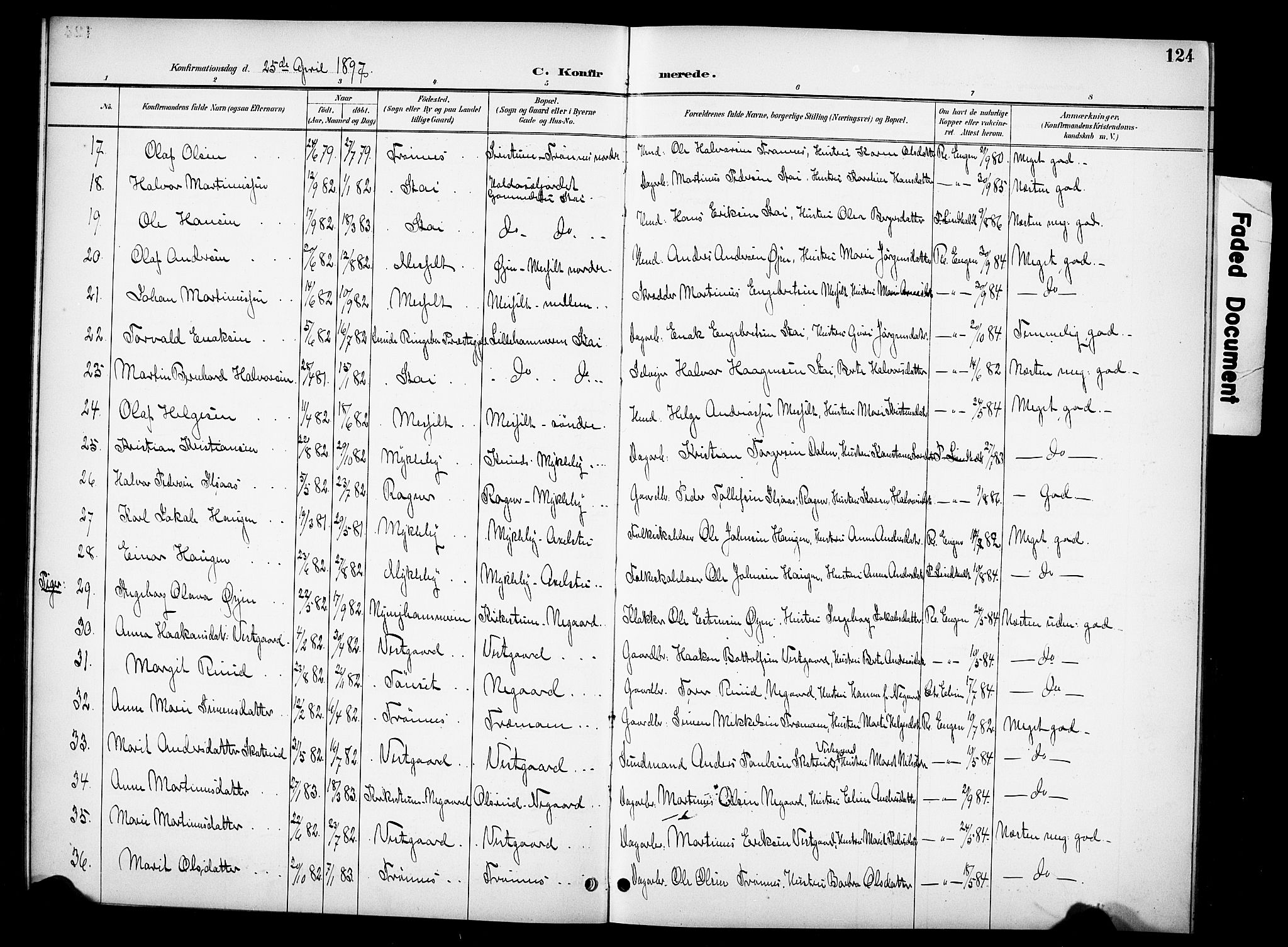 Stor-Elvdal prestekontor, SAH/PREST-052/H/Ha/Hab/L0003: Parish register (copy) no. 3, 1895-1917, p. 124