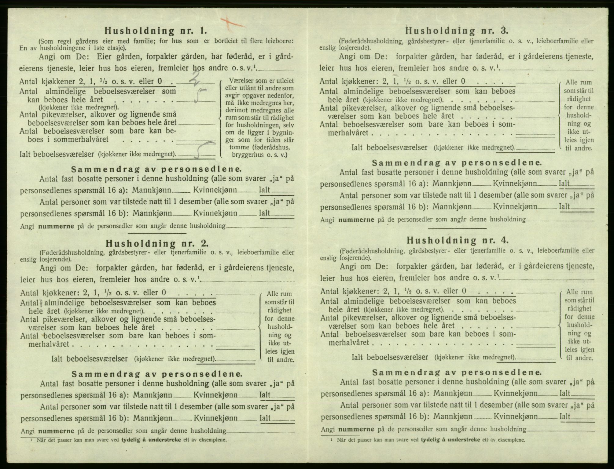 SAB, 1920 census for Tysnes, 1920, p. 985