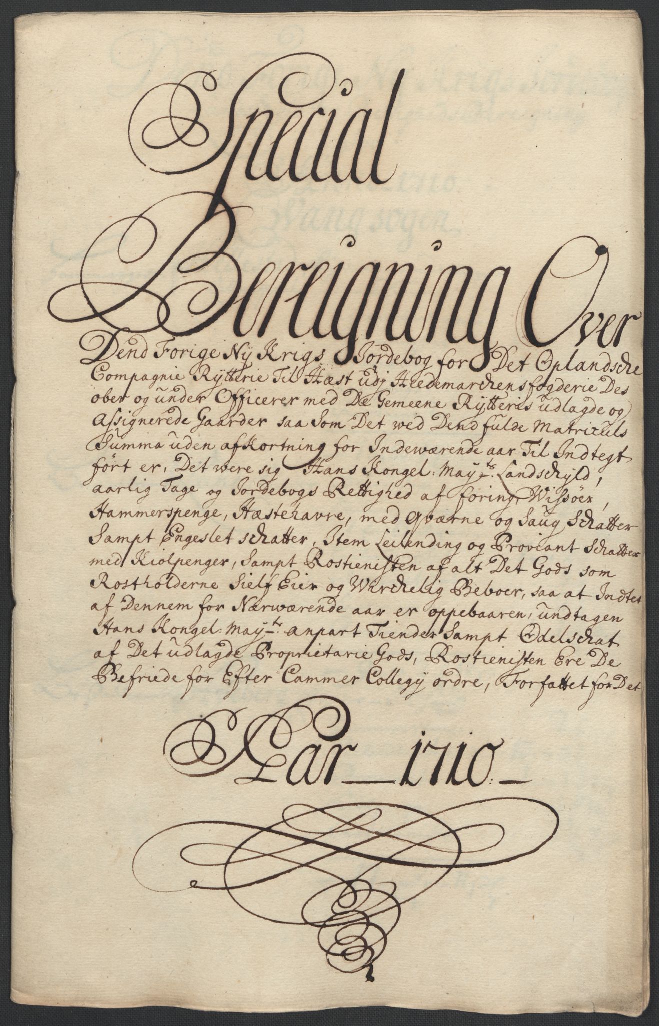 Rentekammeret inntil 1814, Reviderte regnskaper, Fogderegnskap, AV/RA-EA-4092/R16/L1046: Fogderegnskap Hedmark, 1710, p. 212
