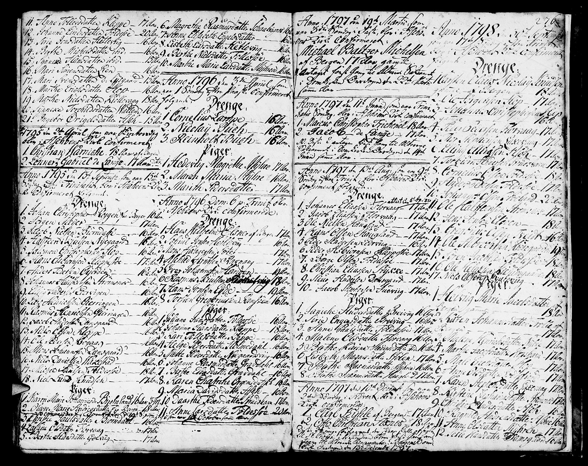 Askøy Sokneprestembete, AV/SAB-A-74101/H/Ha/Haa/Haaa/L0001: Parish register (official) no. A 1, 1742-1818, p. 276