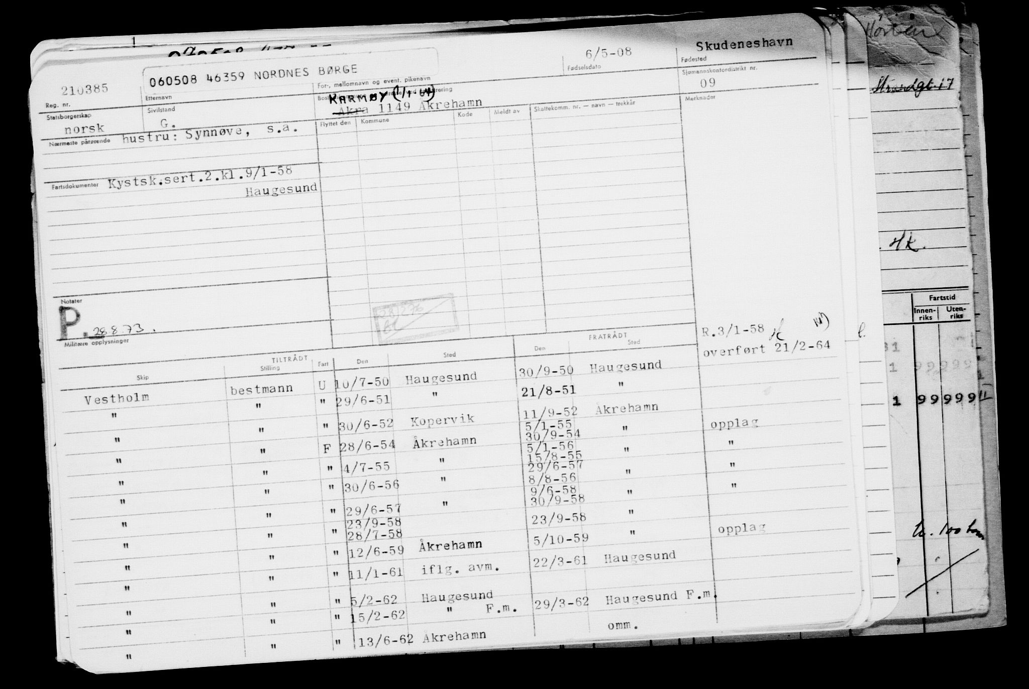 Direktoratet for sjømenn, AV/RA-S-3545/G/Gb/L0077: Hovedkort, 1908, p. 59