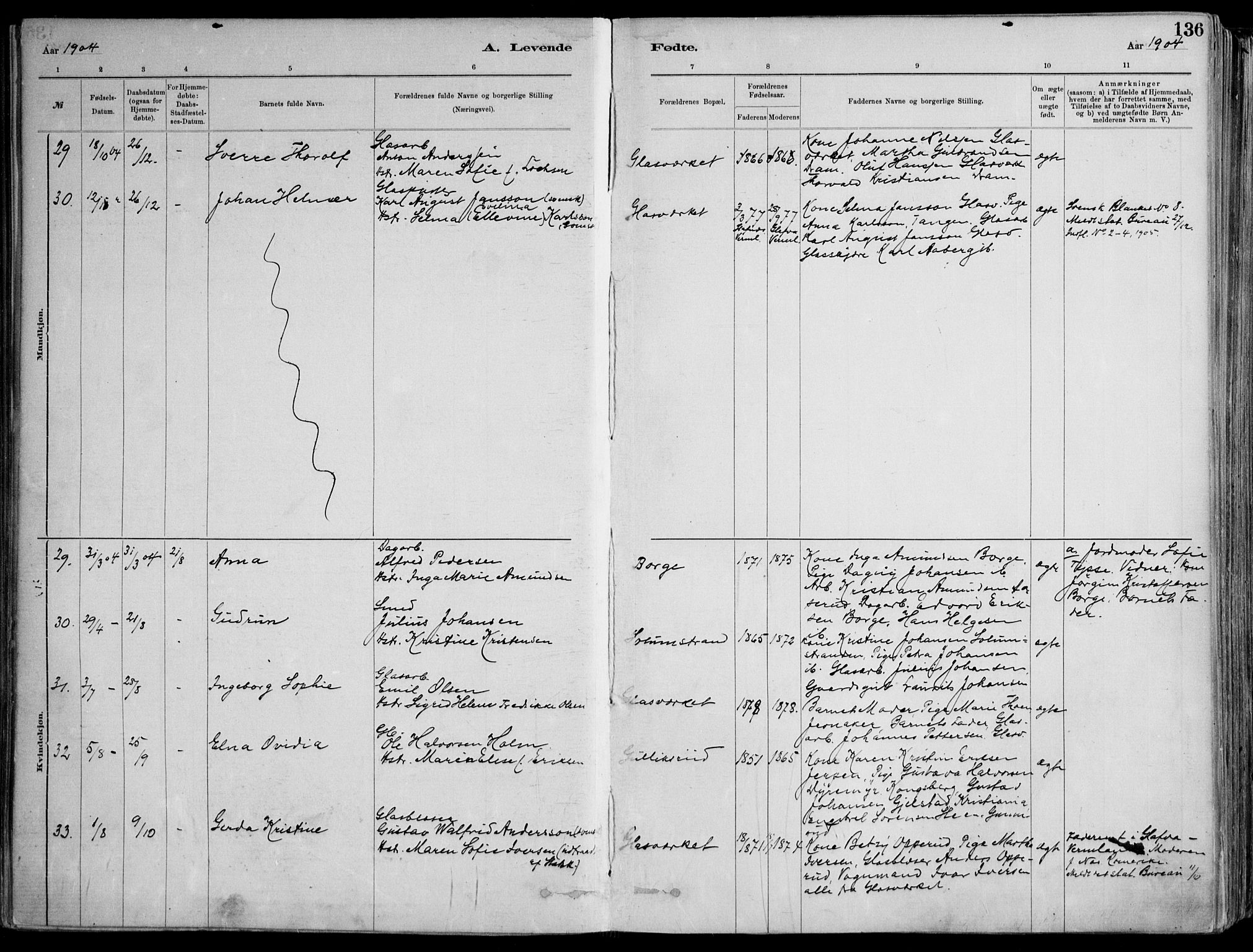 Skoger kirkebøker, AV/SAKO-A-59/F/Fa/L0006: Parish register (official) no. I 6, 1885-1910, p. 136