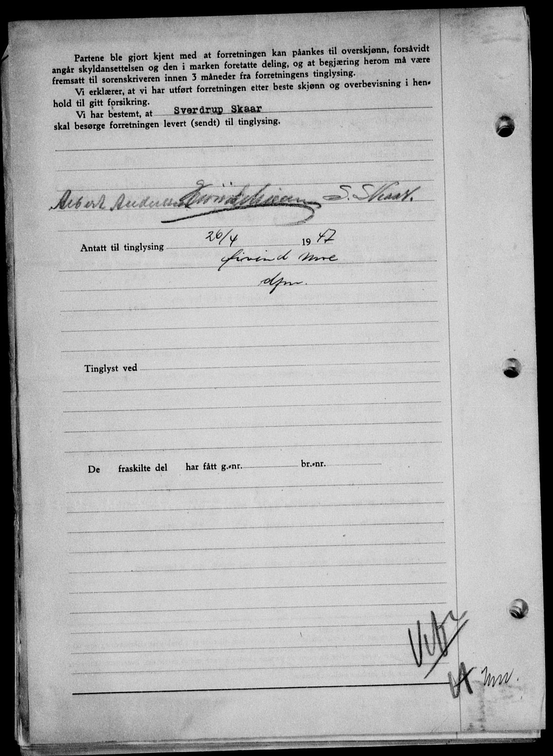 Lofoten sorenskriveri, SAT/A-0017/1/2/2C/L0015a: Mortgage book no. 15a, 1946-1947, Diary no: : 649/1947