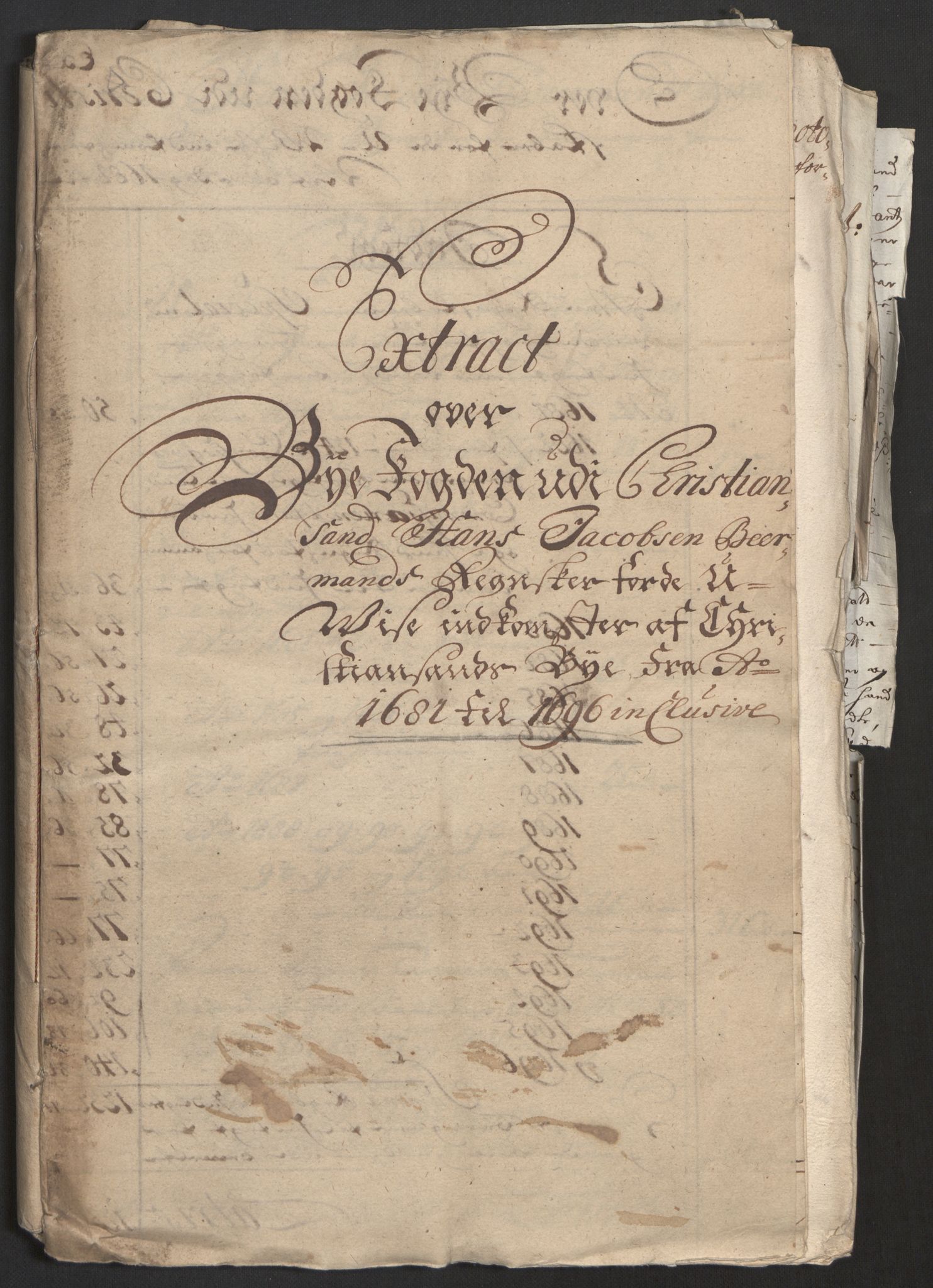 Rentekammeret inntil 1814, Reviderte regnskaper, Byregnskaper, AV/RA-EA-4066/R/Rm/L0285: [M18] Sikt og sakefall, 1681-1718, p. 265