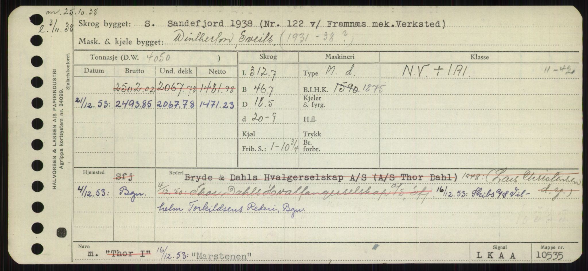 Sjøfartsdirektoratet med forløpere, Skipsmålingen, RA/S-1627/H/Hb/L0003: Fartøy, I-N, p. 335