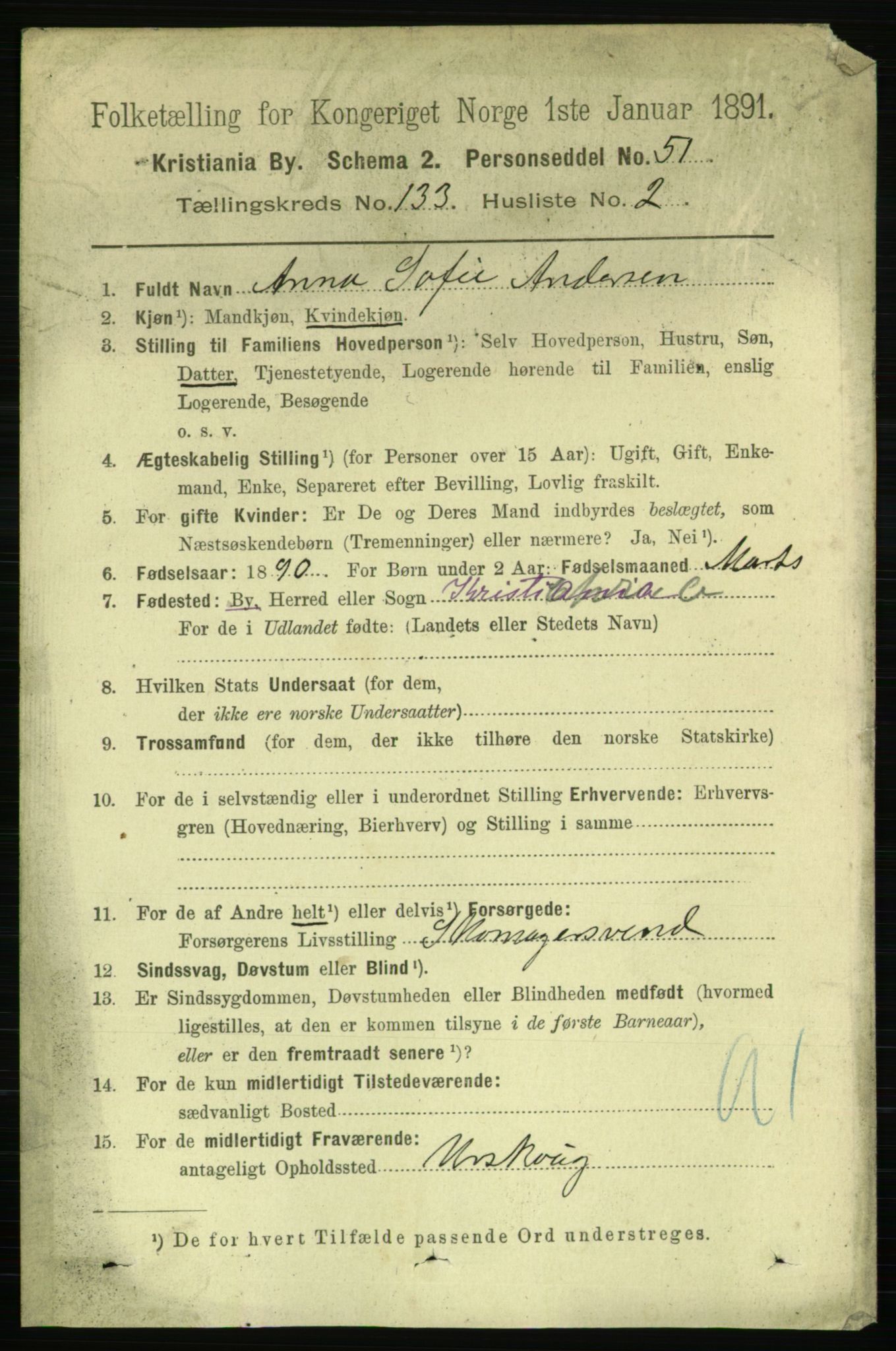 RA, 1891 census for 0301 Kristiania, 1891, p. 72504