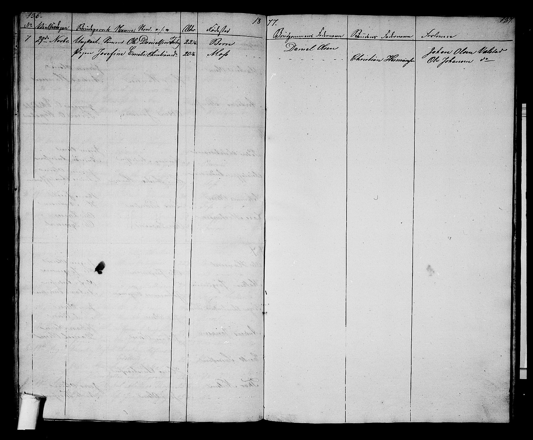 Borre kirkebøker, AV/SAKO-A-338/G/Gb/L0001: Parish register (copy) no. II 1, 1842-1877, p. 136-137