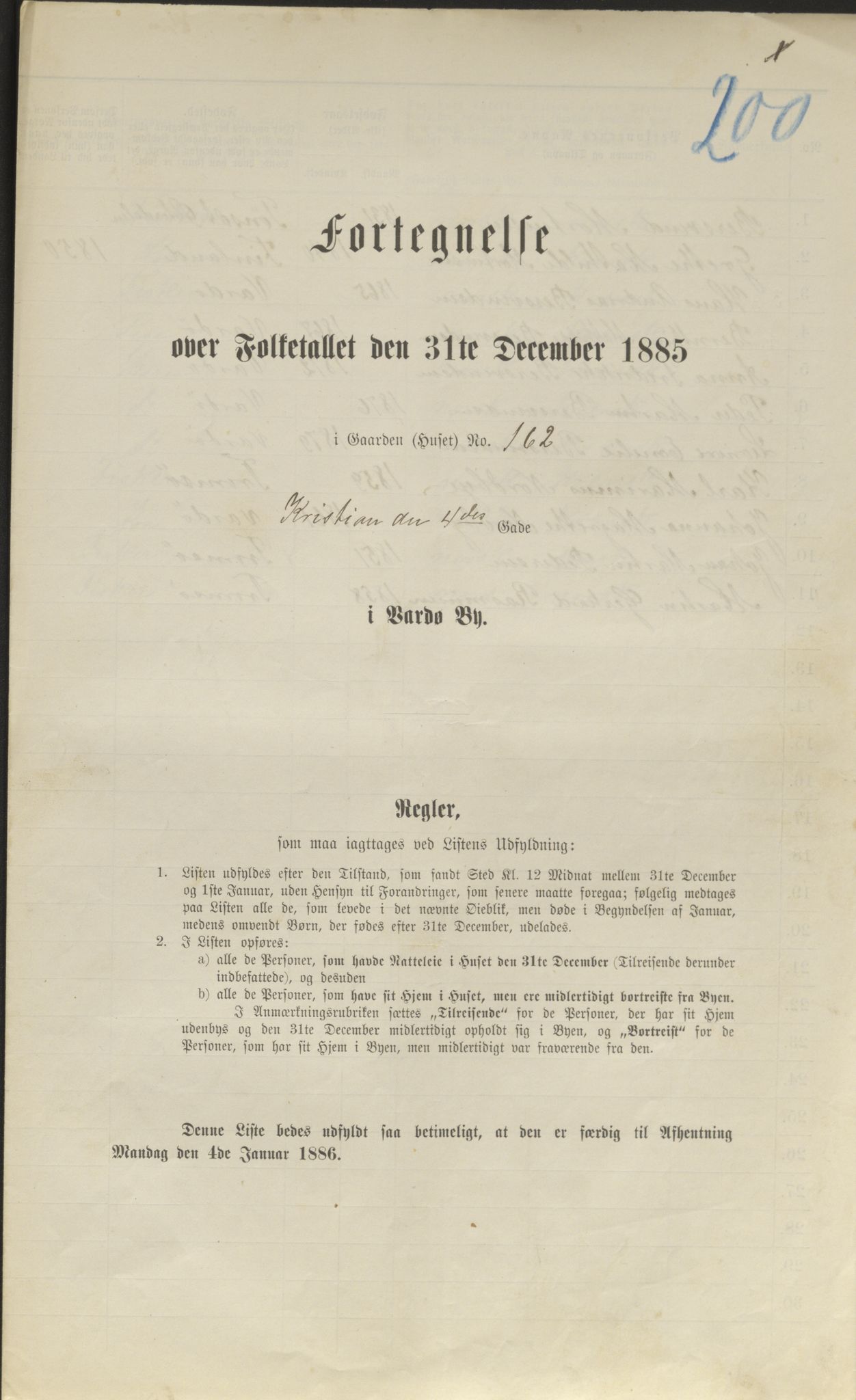 SATØ, 1885 census for 2002 Vardø, 1885, p. 200a