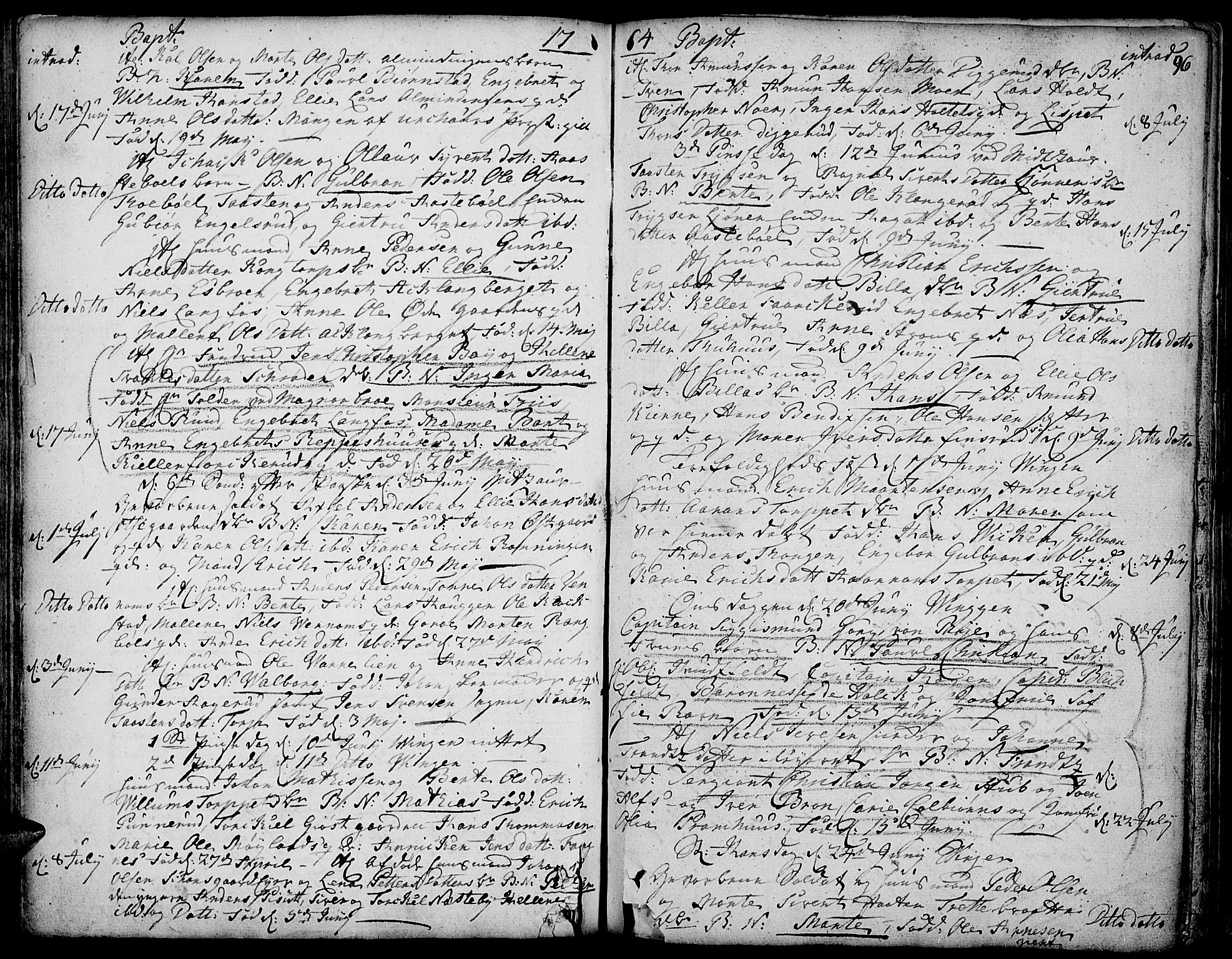 Vinger prestekontor, AV/SAH-PREST-024/H/Ha/Haa/L0003: Parish register (official) no. 3, 1751-1772, p. 96