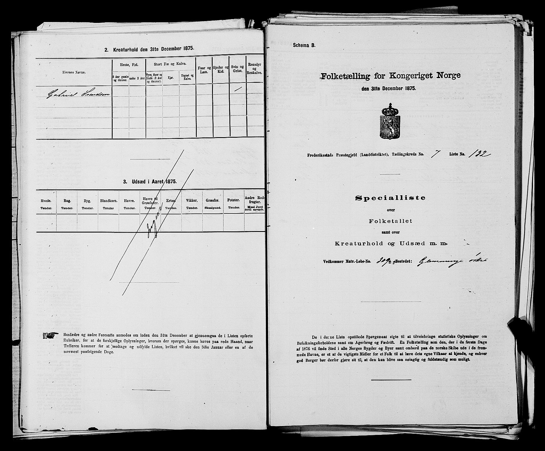 RA, 1875 census for 0132L Fredrikstad/Glemmen, 1875, p. 1276