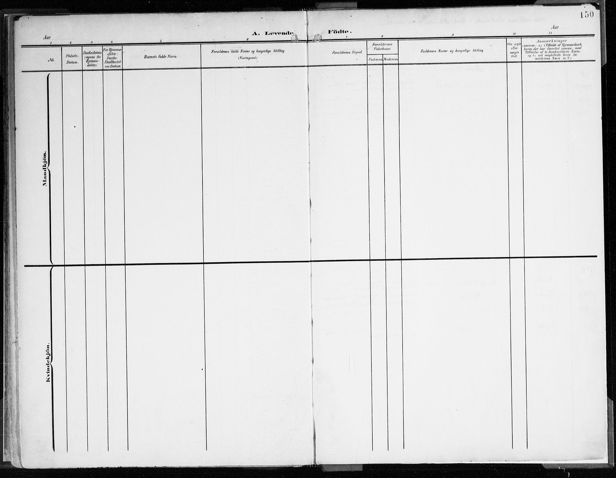 Mariakirken Sokneprestembete, AV/SAB-A-76901/H/Haa/L0010: Parish register (official) no. B 1, 1901-1915, p. 150