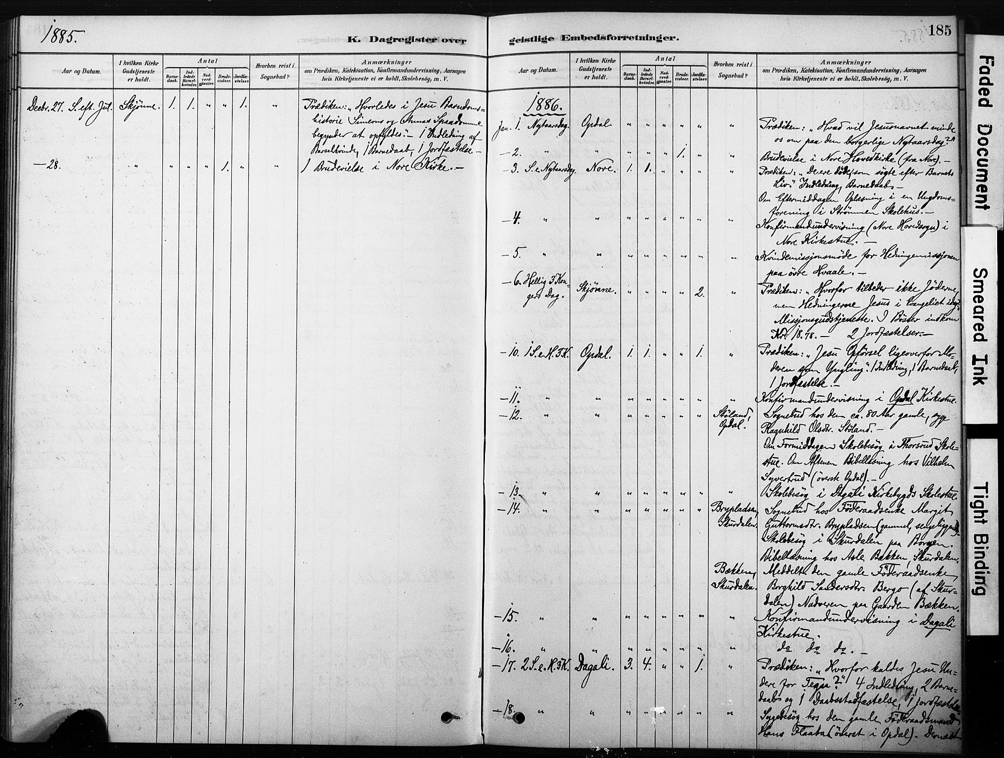 Nore kirkebøker, AV/SAKO-A-238/F/Fb/L0001: Parish register (official) no. II 1, 1878-1886, p. 185