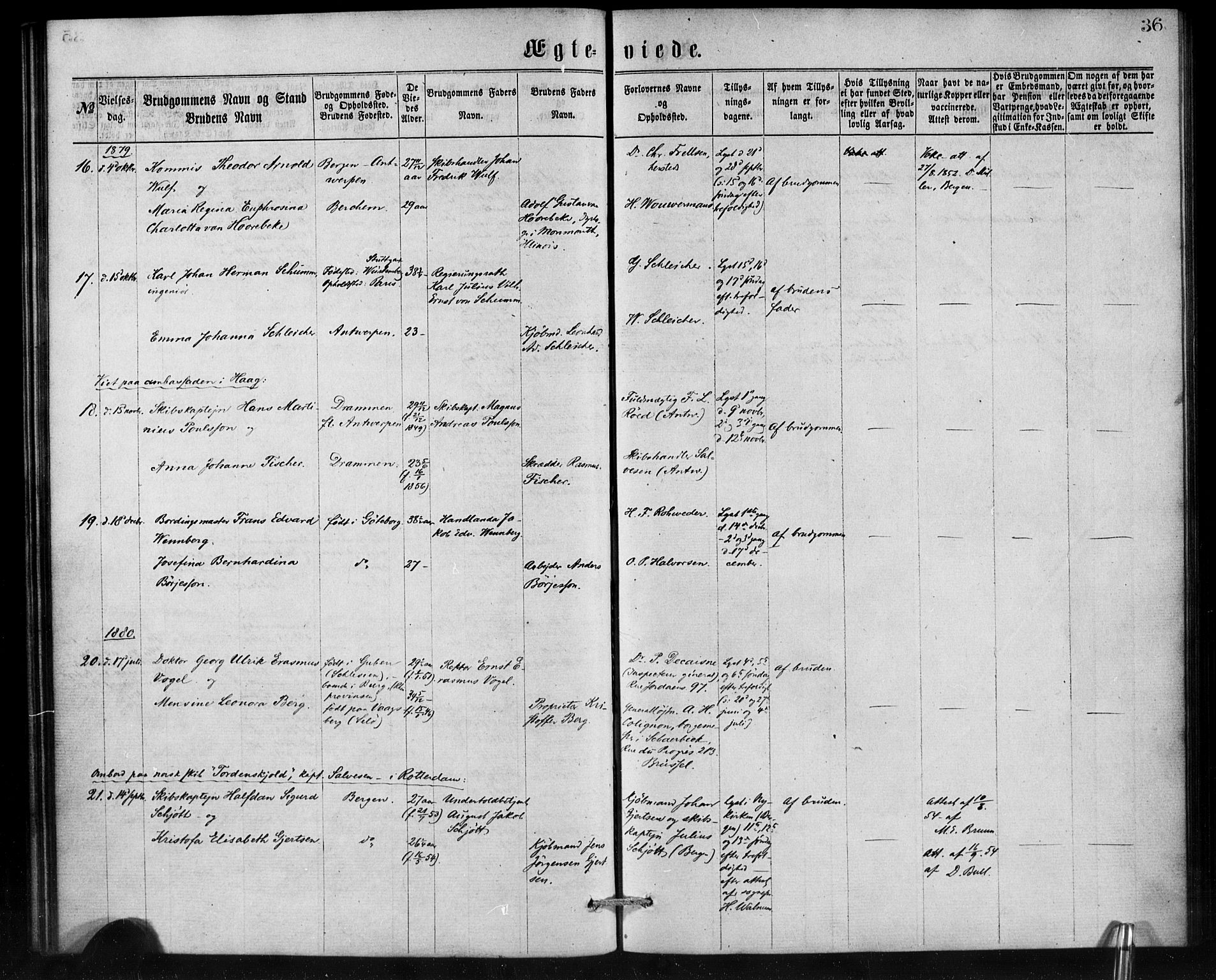 Den norske sjømannsmisjon i utlandet/Antwerpen, SAB/SAB/PA-0105/H/Ha/L0001: Parish register (official) no. A 1, 1865-1887, p. 36