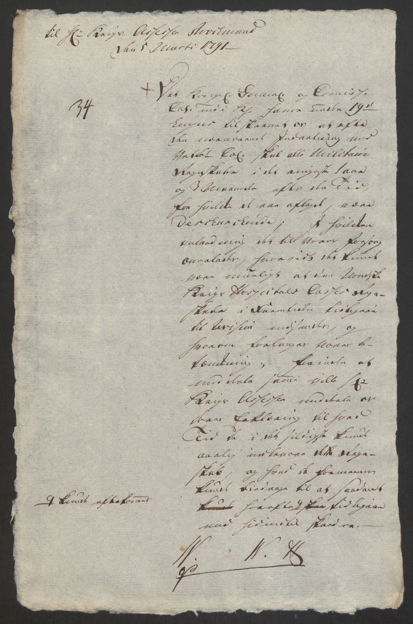 Forsvaret, Den norske kvesthuskasse/krigshospitalkasse, AV/RA-RAFA-1887/F/Fa/L0008: Konsepter, 1790-1793, p. 409
