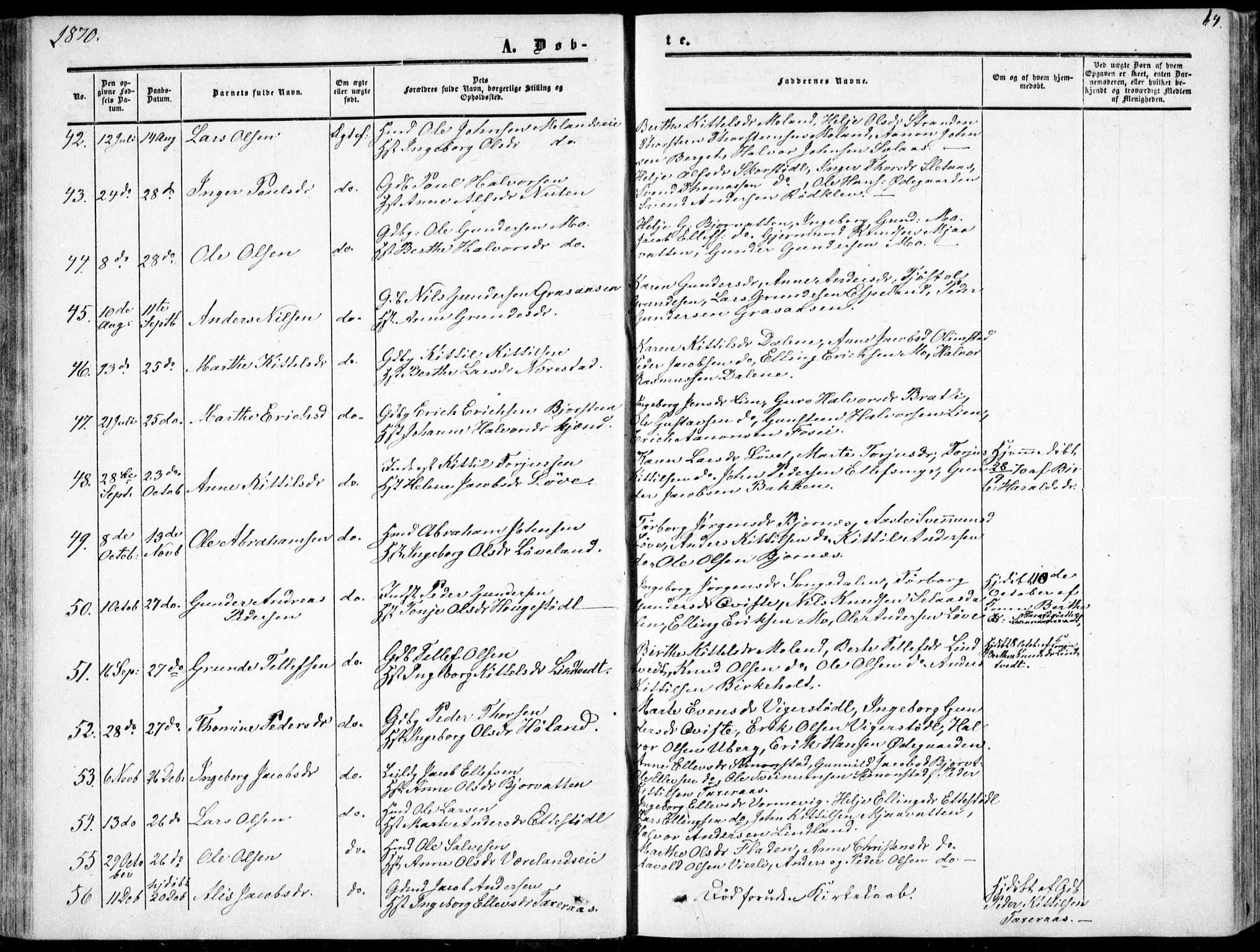 Gjerstad sokneprestkontor, AV/SAK-1111-0014/F/Fa/Fab/L0003: Parish register (official) no. A 3, 1853-1878, p. 64