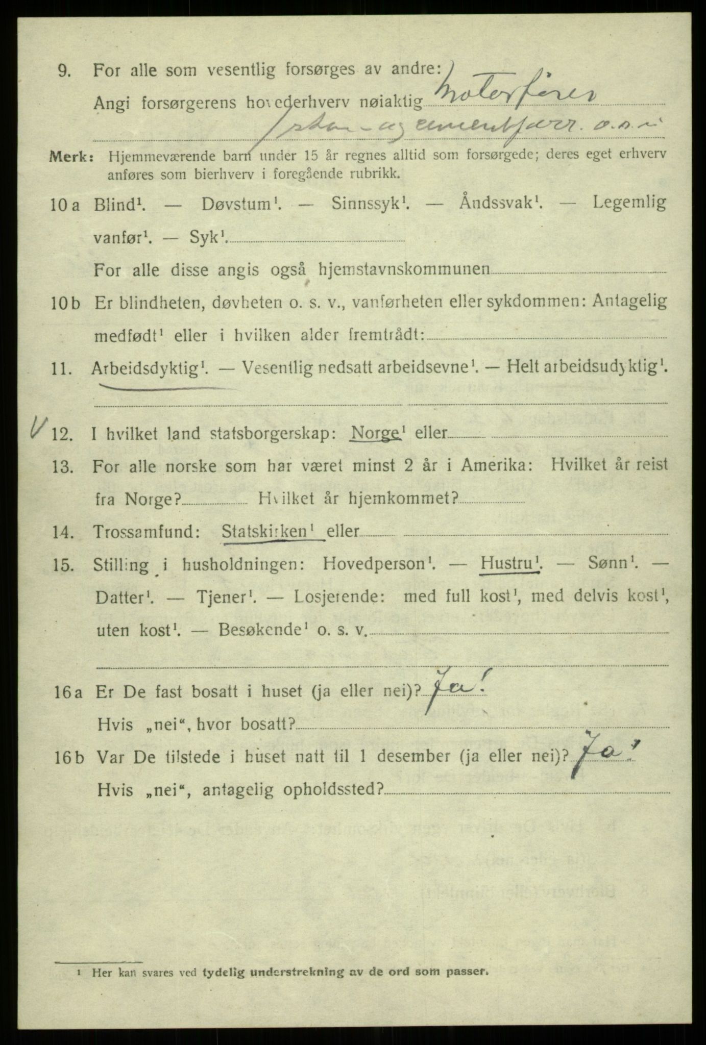 SAB, 1920 census for Bergen, 1920, p. 94128