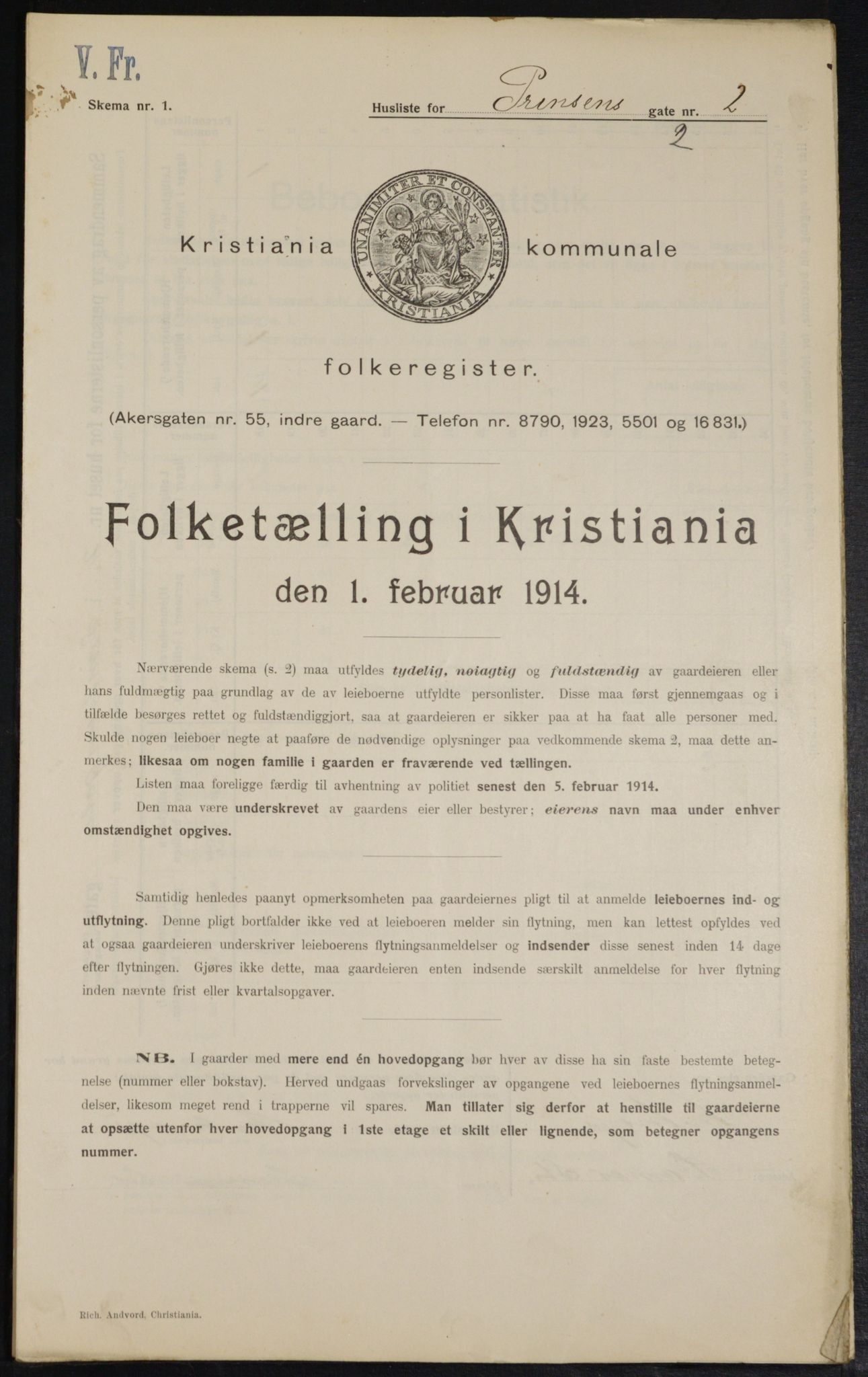 OBA, Municipal Census 1914 for Kristiania, 1914, p. 81248