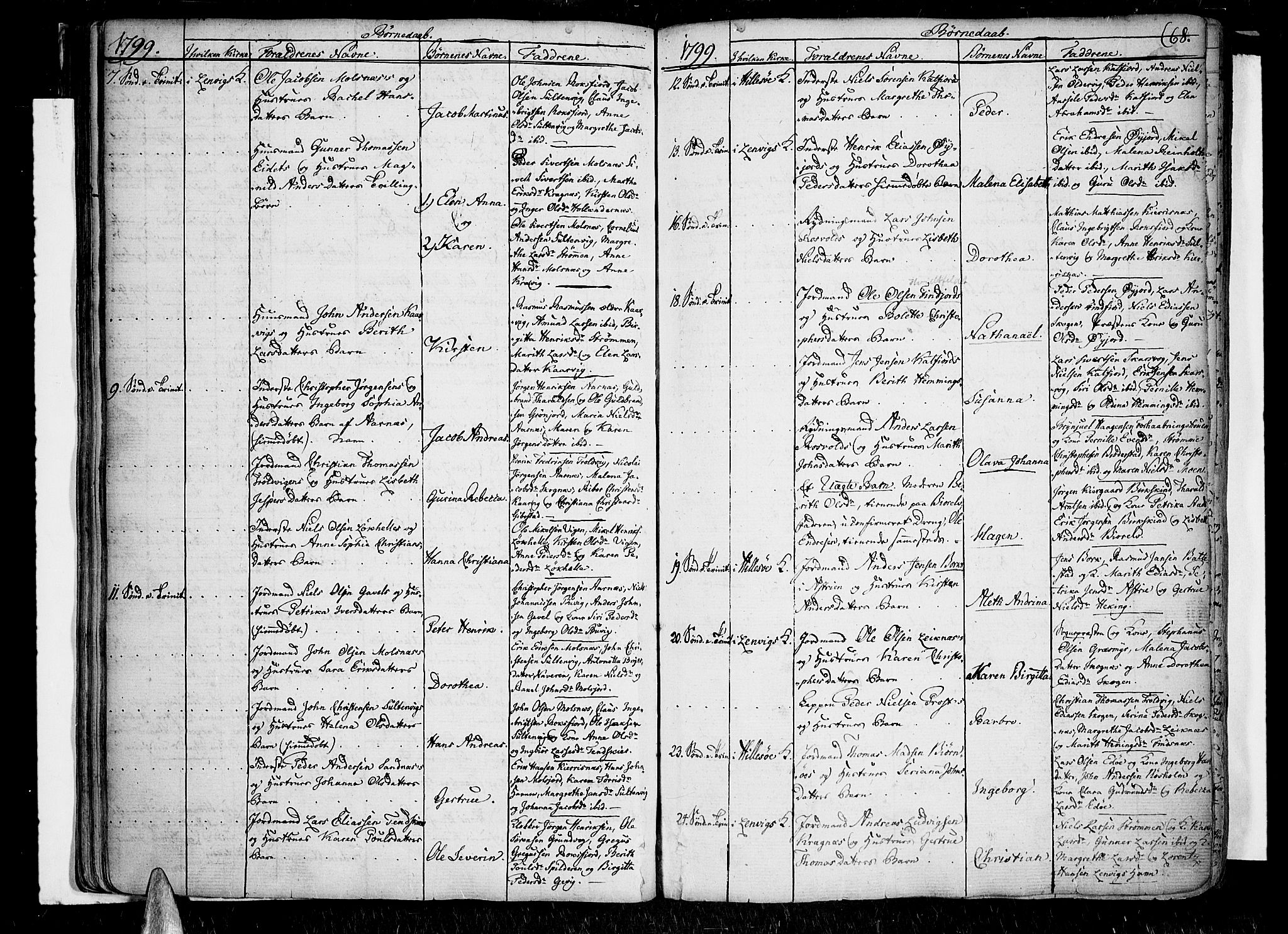 Lenvik sokneprestembete, SATØ/S-1310/H/Ha/Haa/L0002kirke: Parish register (official) no. 2, 1784-1820, p. 68