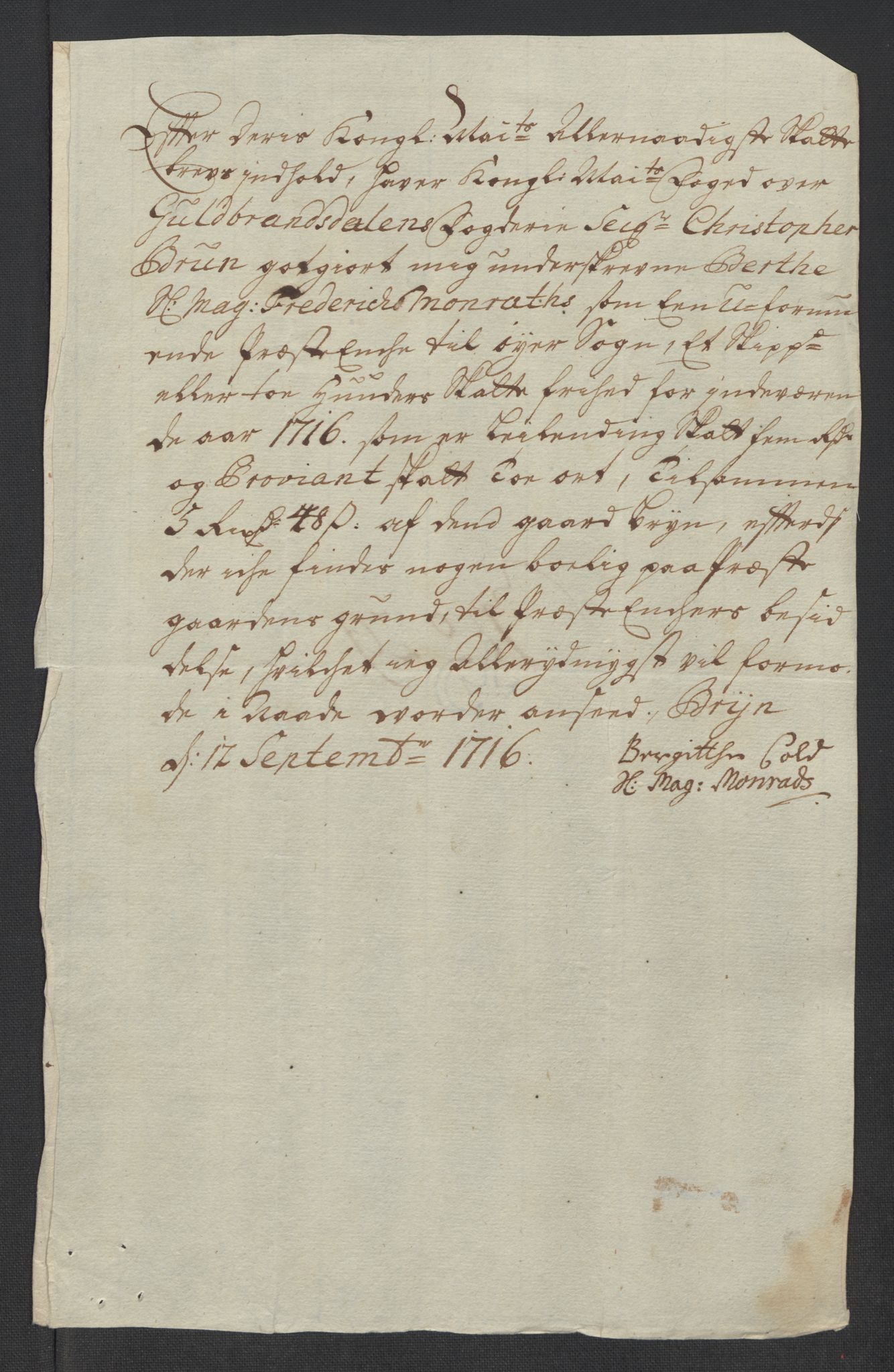 Rentekammeret inntil 1814, Reviderte regnskaper, Fogderegnskap, AV/RA-EA-4092/R17/L1186: Fogderegnskap Gudbrandsdal, 1716, p. 158