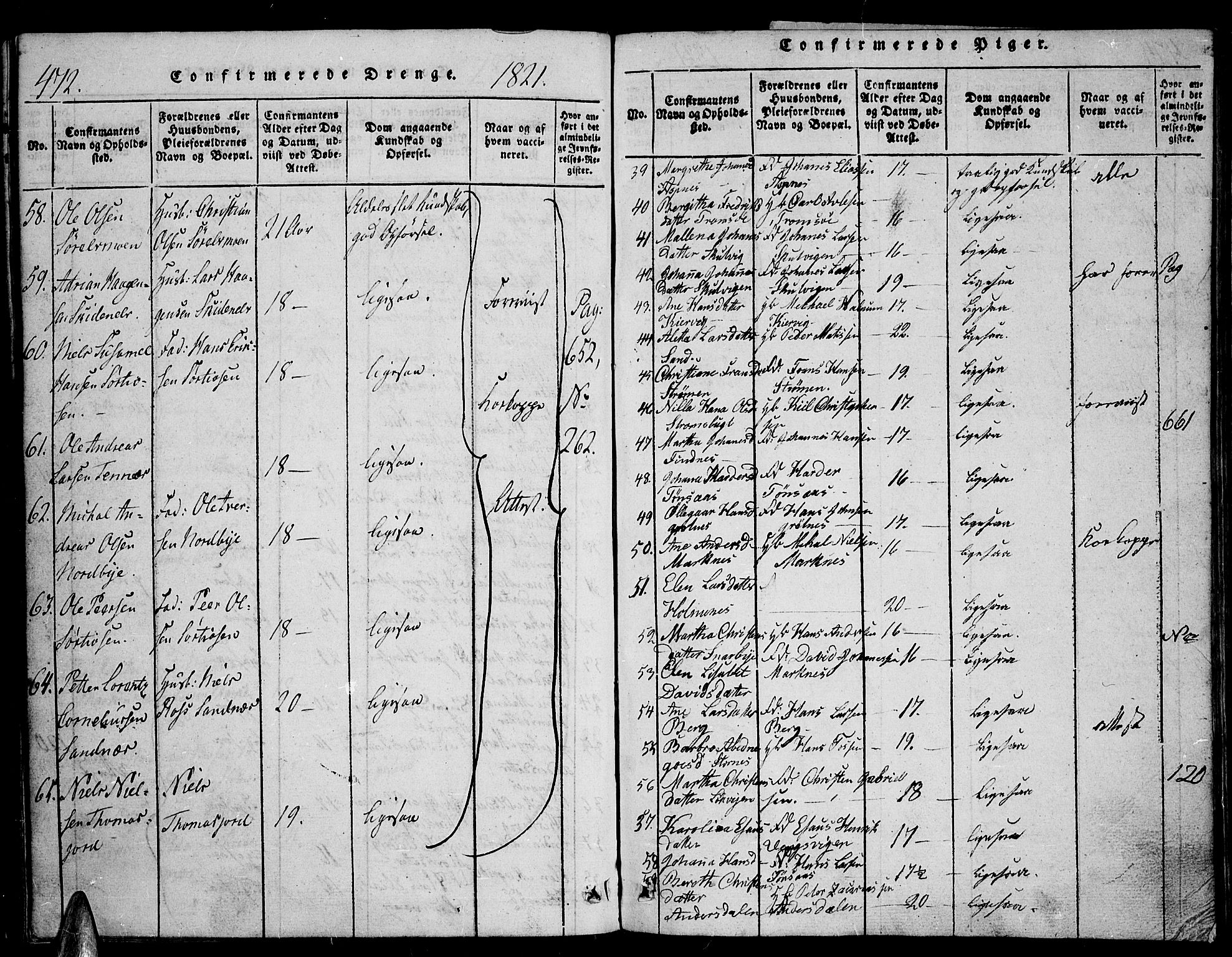 Tromsø sokneprestkontor/stiftsprosti/domprosti, AV/SATØ-S-1343/G/Ga/L0007kirke: Parish register (official) no. 7, 1821-1828, p. 472-473