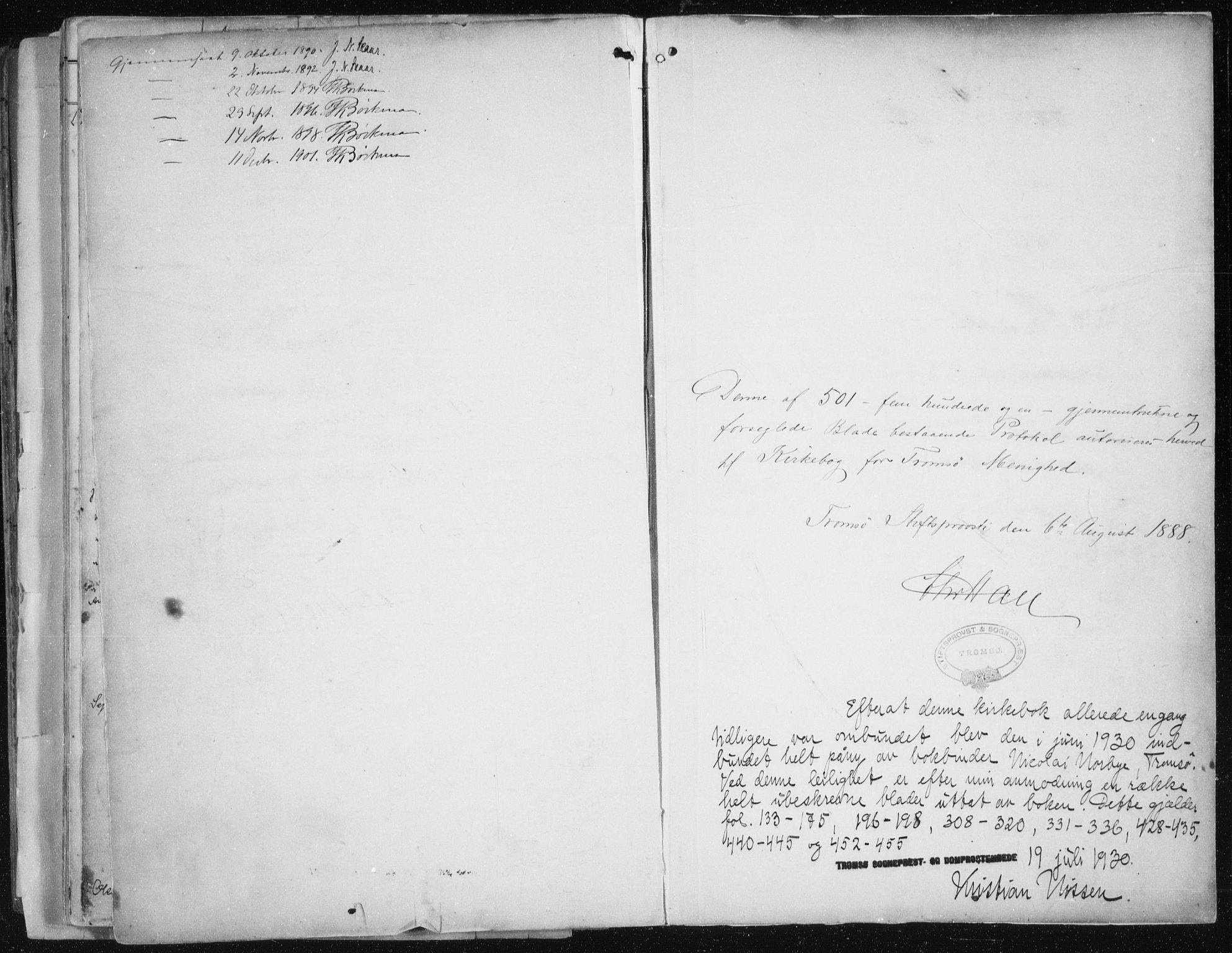 Tromsø sokneprestkontor/stiftsprosti/domprosti, AV/SATØ-S-1343/G/Ga/L0015kirke: Parish register (official) no. 15, 1889-1899