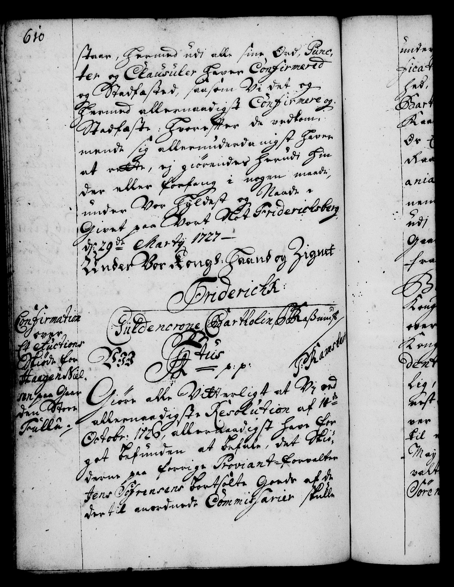 Rentekammeret, Kammerkanselliet, AV/RA-EA-3111/G/Gg/Gga/L0002: Norsk ekspedisjonsprotokoll med register (merket RK 53.2), 1723-1727, p. 610