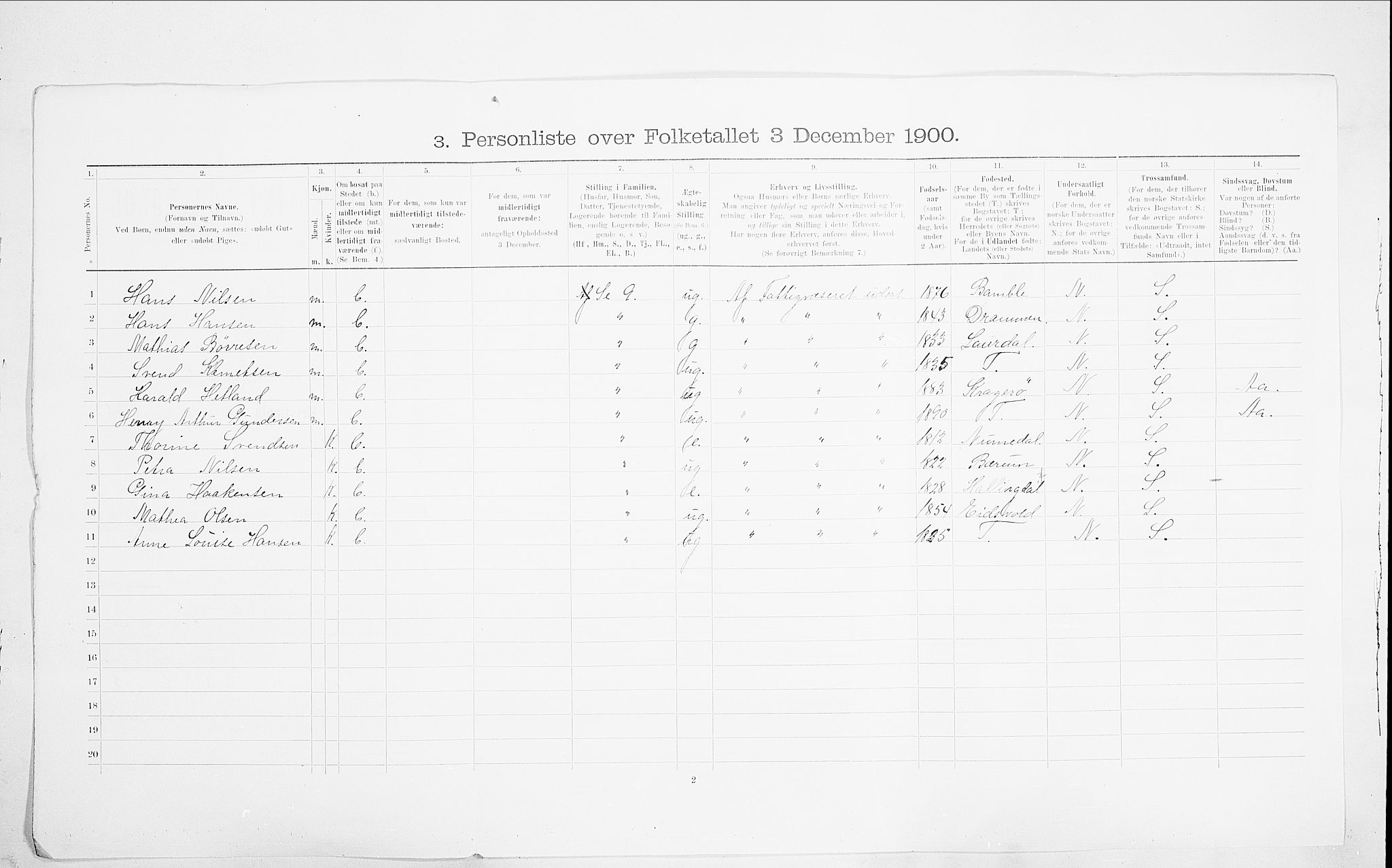 SAO, 1900 census for Kristiania, 1900, p. 100252