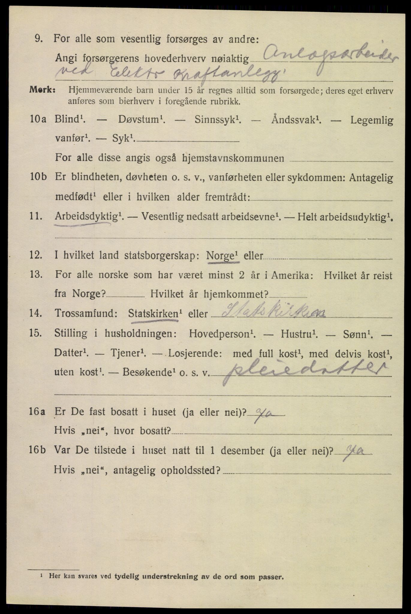SAK, 1920 census for Mandal, 1920, p. 7322