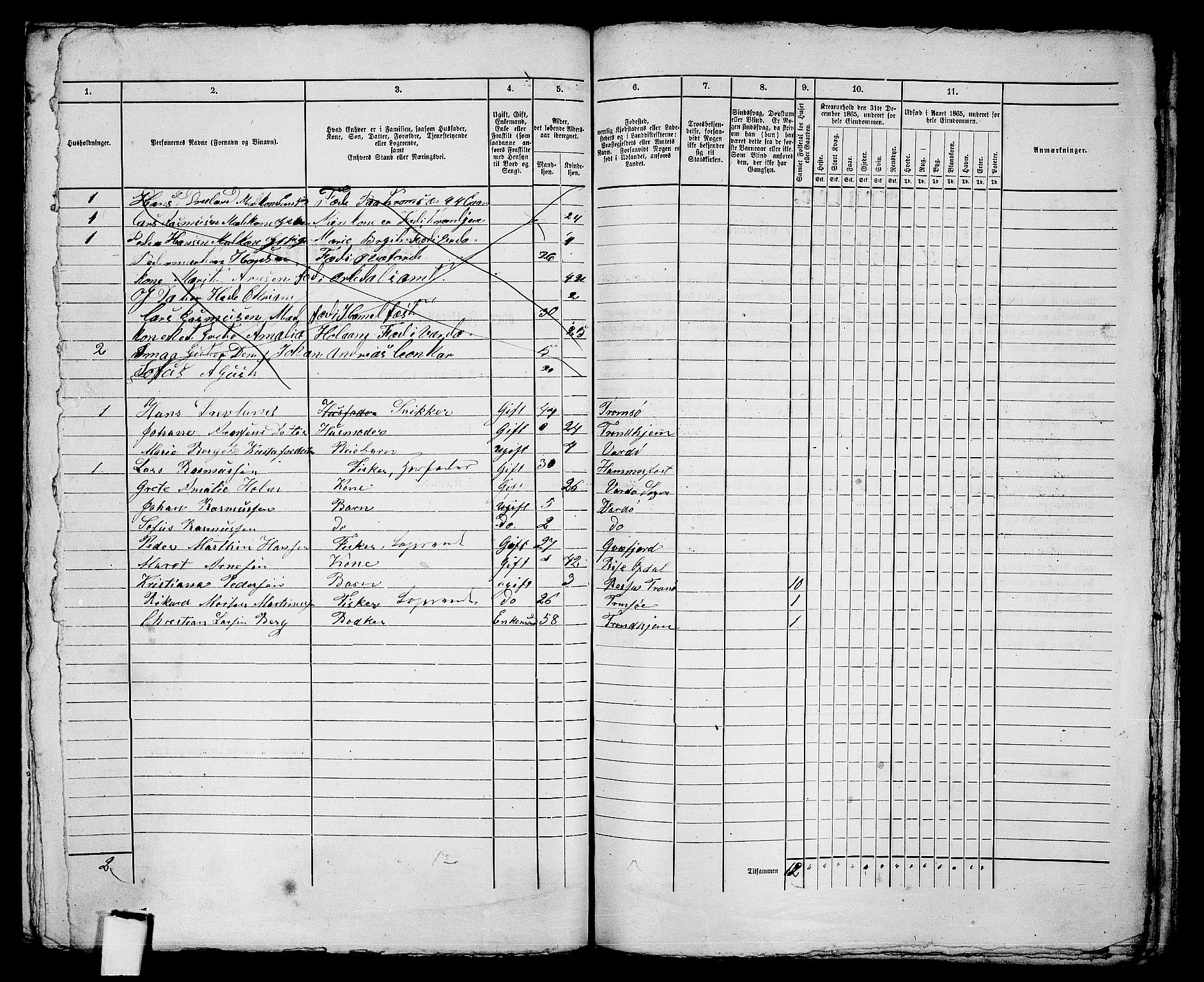 RA, 1865 census for Vardø/Vardø, 1865, p. 133