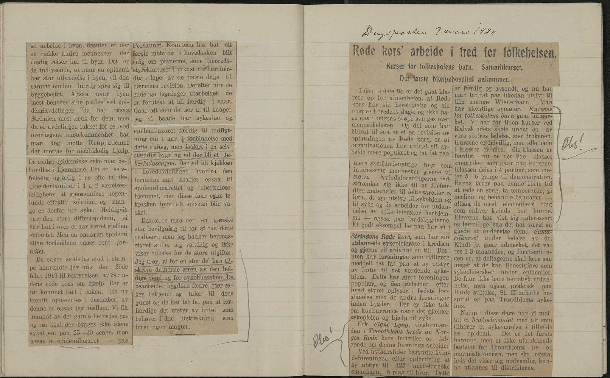 Trondheim Røde Kors, TRKO/PA-1204/A/Ab/L0003: Dagbok forStrinda Røde Kors, 1914-1925, p. 50