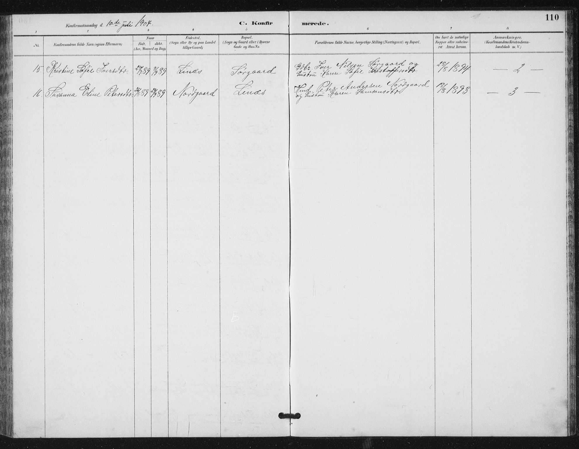 Ministerialprotokoller, klokkerbøker og fødselsregistre - Sør-Trøndelag, AV/SAT-A-1456/656/L0698: Parish register (copy) no. 656C04, 1890-1904, p. 110