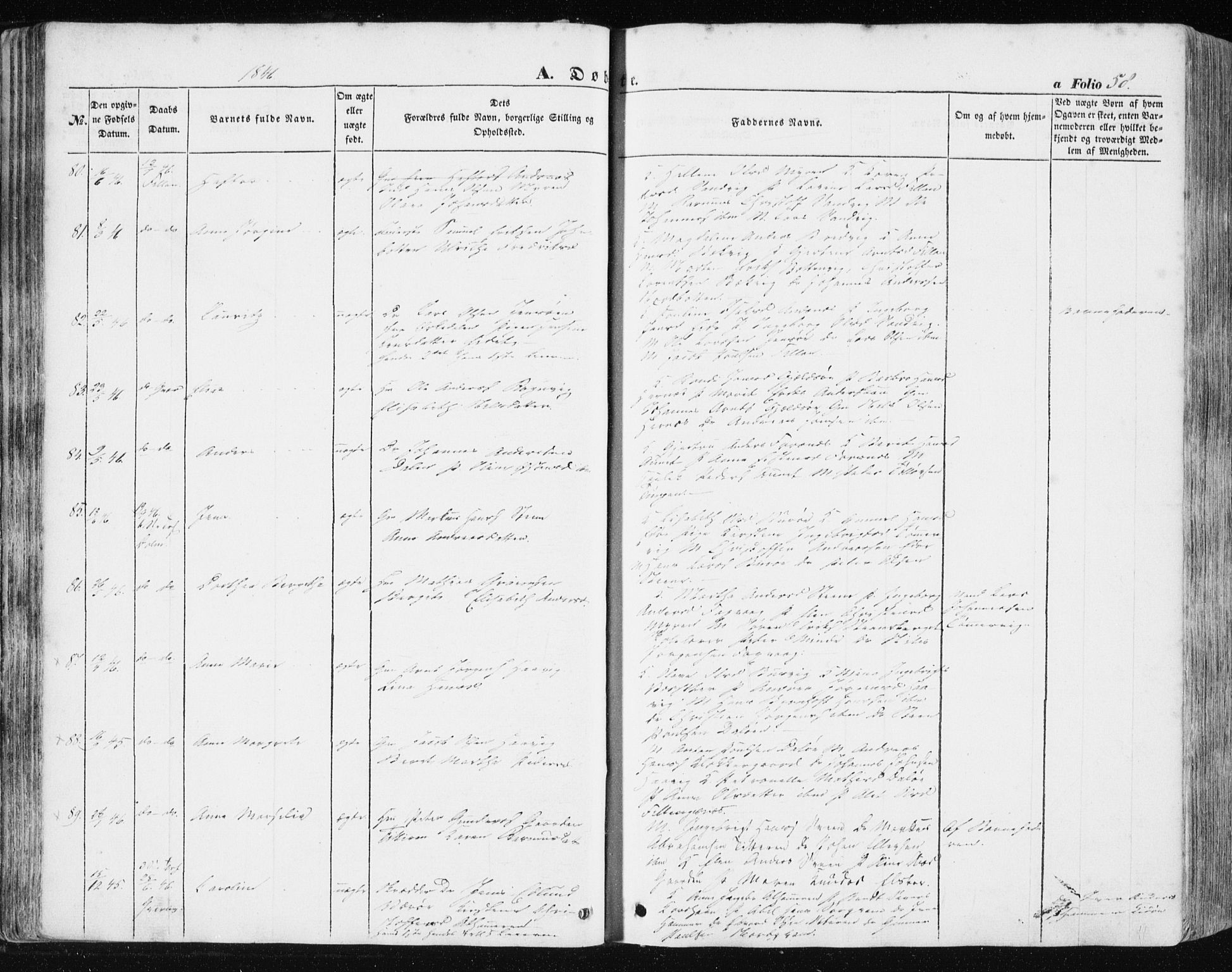 Ministerialprotokoller, klokkerbøker og fødselsregistre - Sør-Trøndelag, AV/SAT-A-1456/634/L0529: Parish register (official) no. 634A05, 1843-1851, p. 58