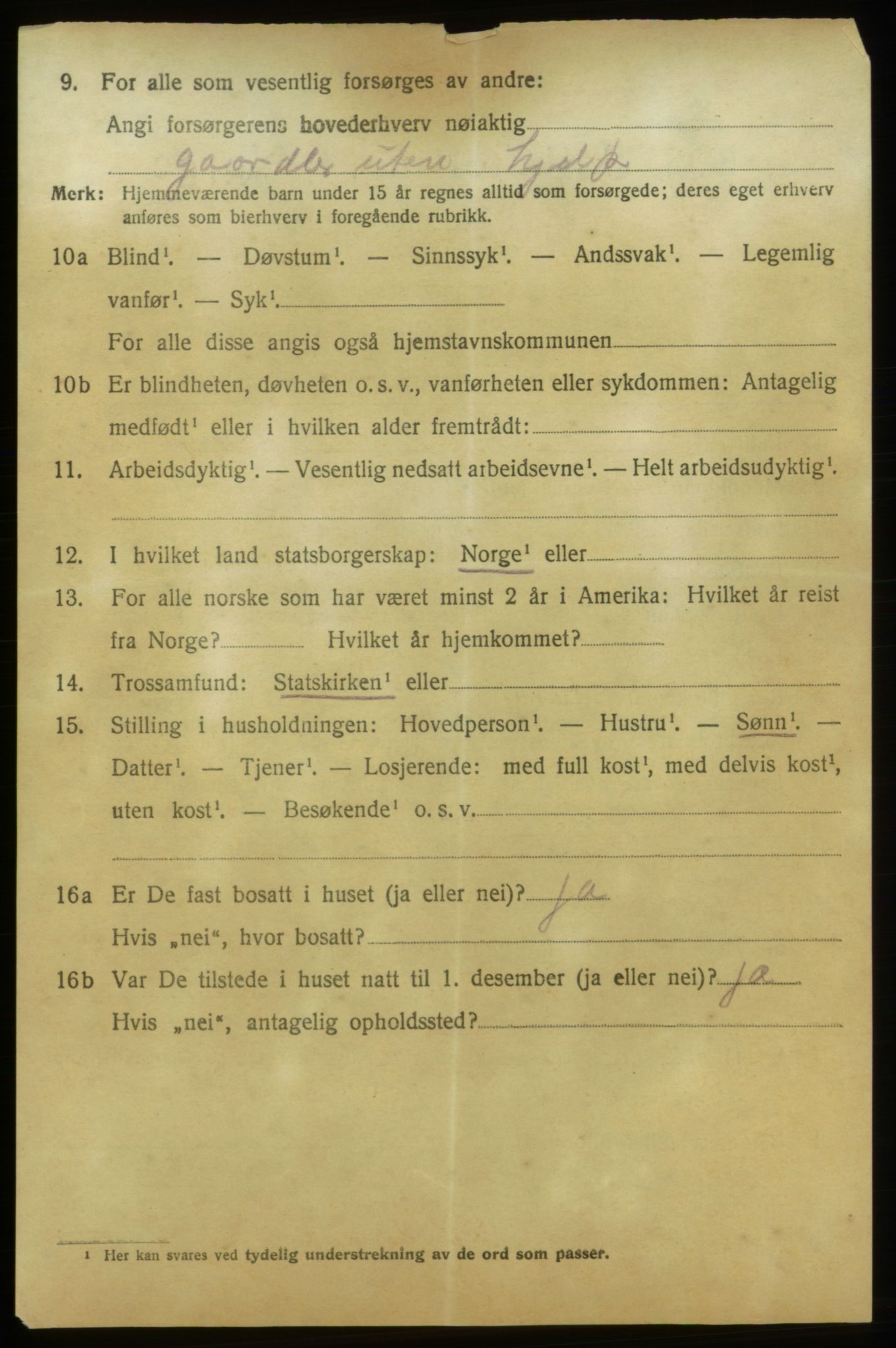 SAB, 1920 census for Stord, 1920, p. 4710