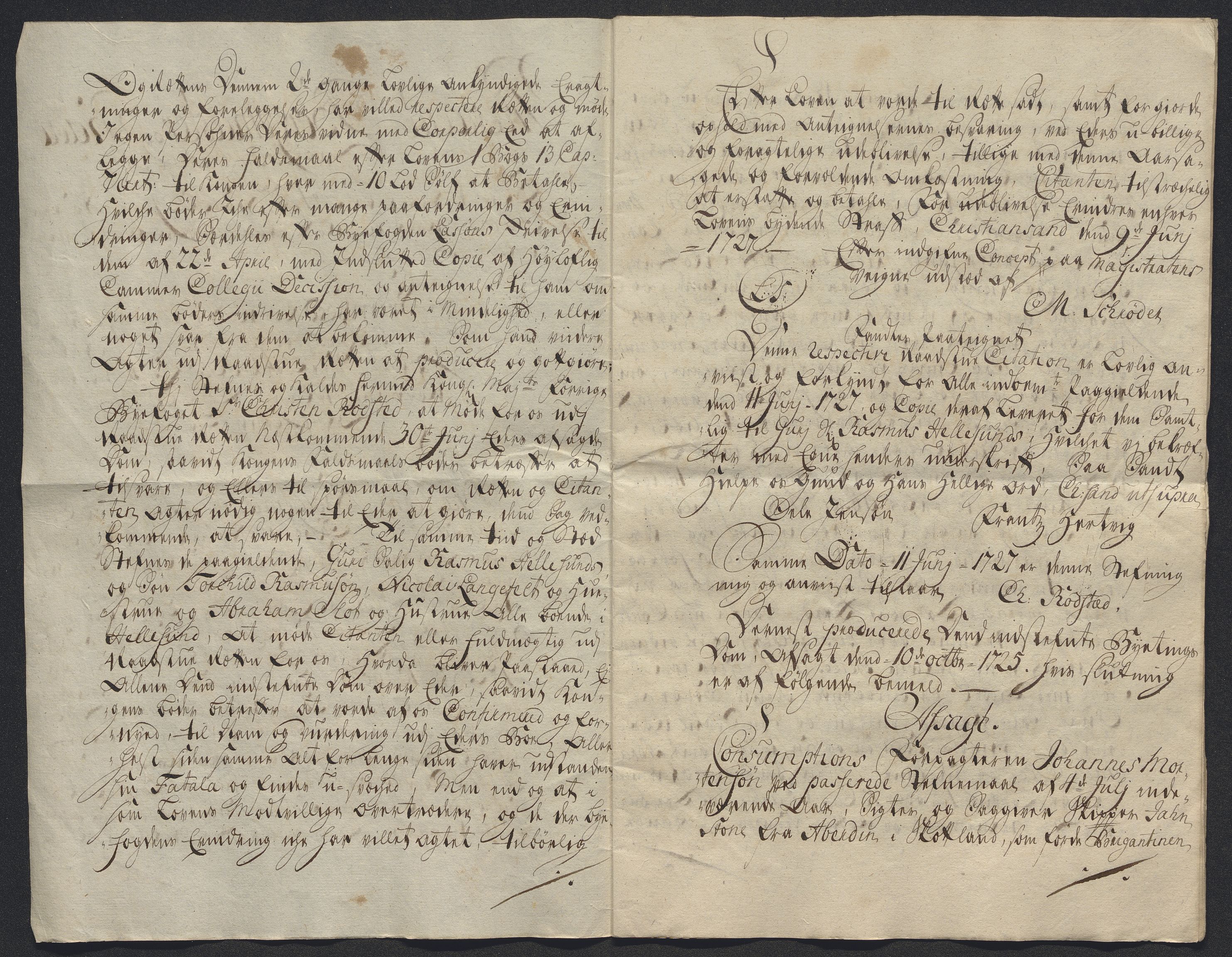 Rentekammeret inntil 1814, Reviderte regnskaper, Byregnskaper, RA/EA-4066/R/Rm/L0286: [M19] Sikt og sakefall, 1719-1727, p. 655