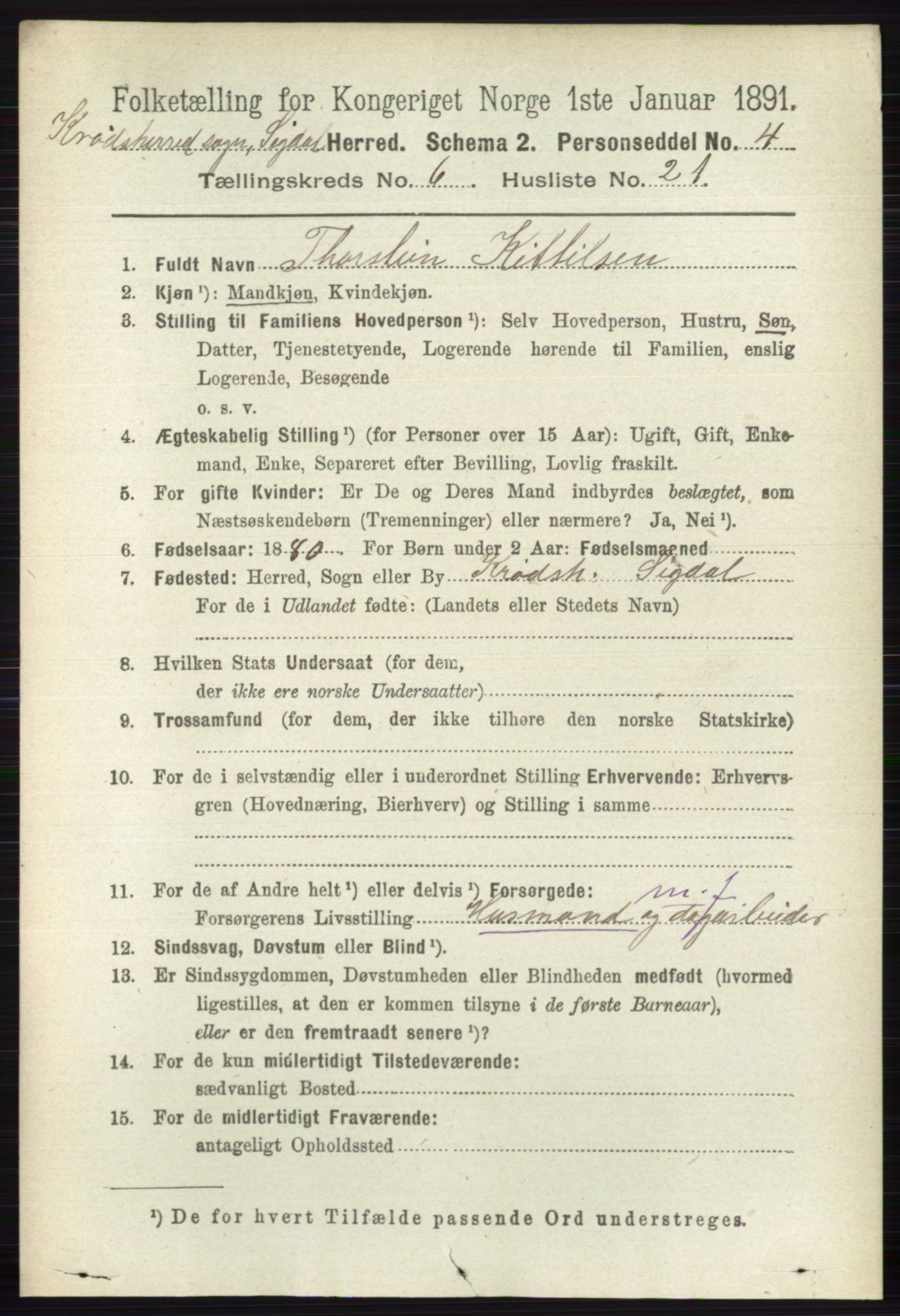 RA, 1891 census for 0621 Sigdal, 1891, p. 6772