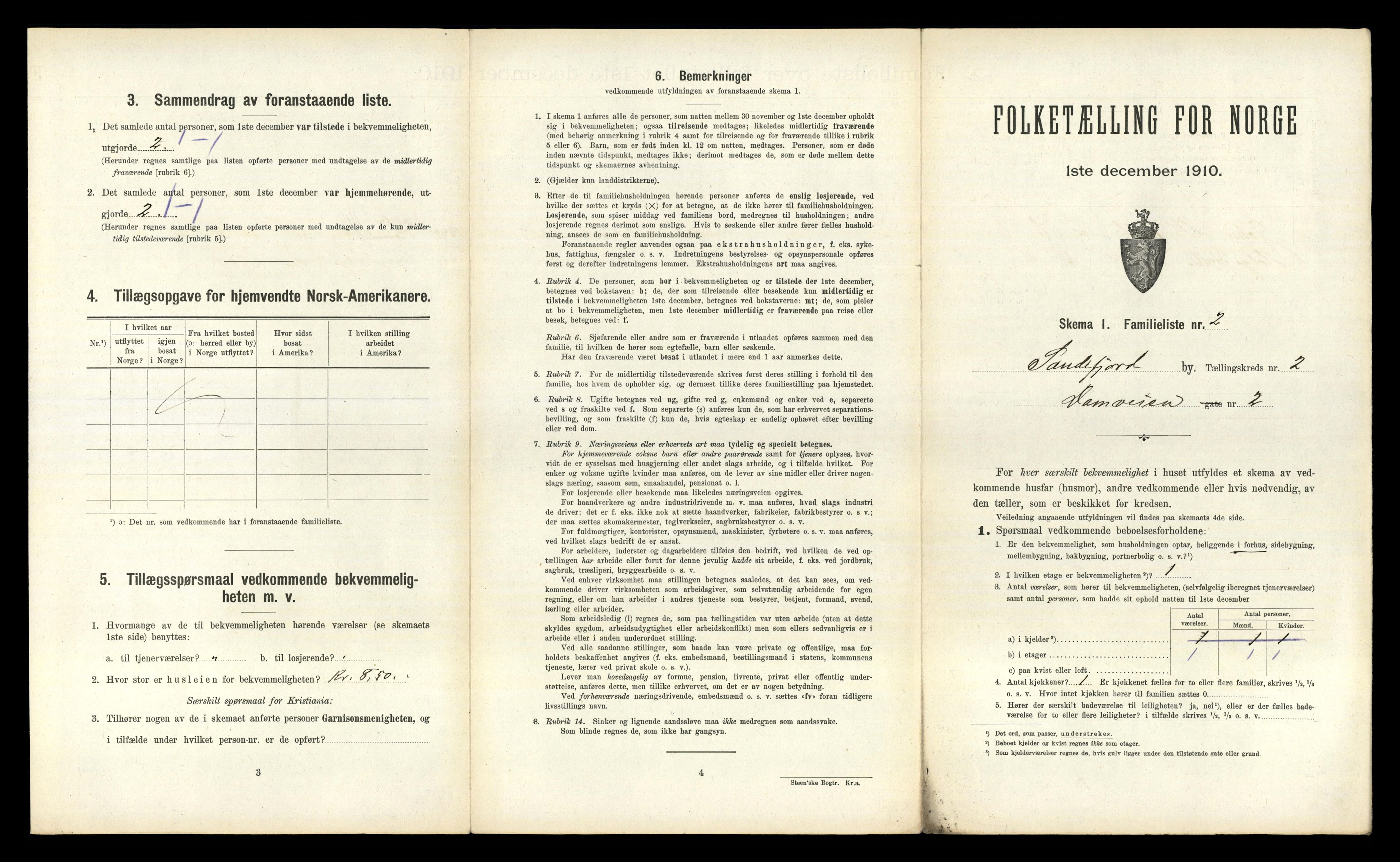 RA, 1910 census for Sandefjord, 1910, p. 372