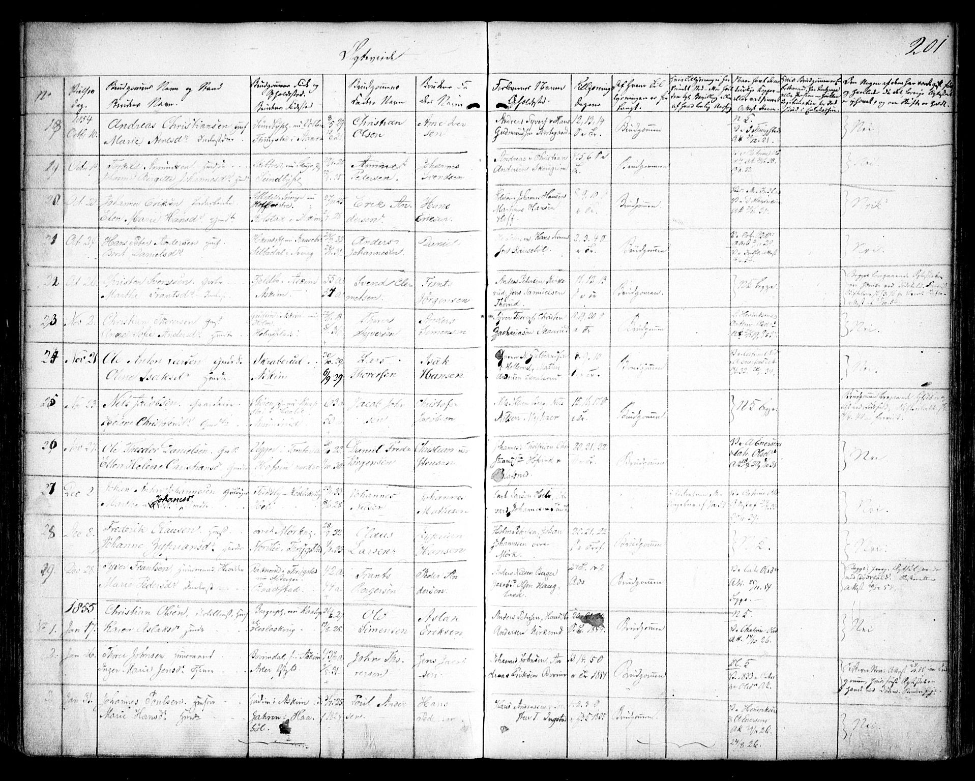 Spydeberg prestekontor Kirkebøker, SAO/A-10924/F/Fa/L0005: Parish register (official) no. I 5, 1842-1862, p. 201