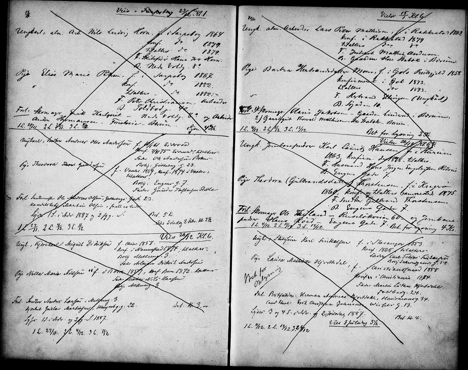 Johannes prestekontor Kirkebøker, AV/SAO-A-10852/H/Ha/L0001: Banns register no. 1, 1875-1890