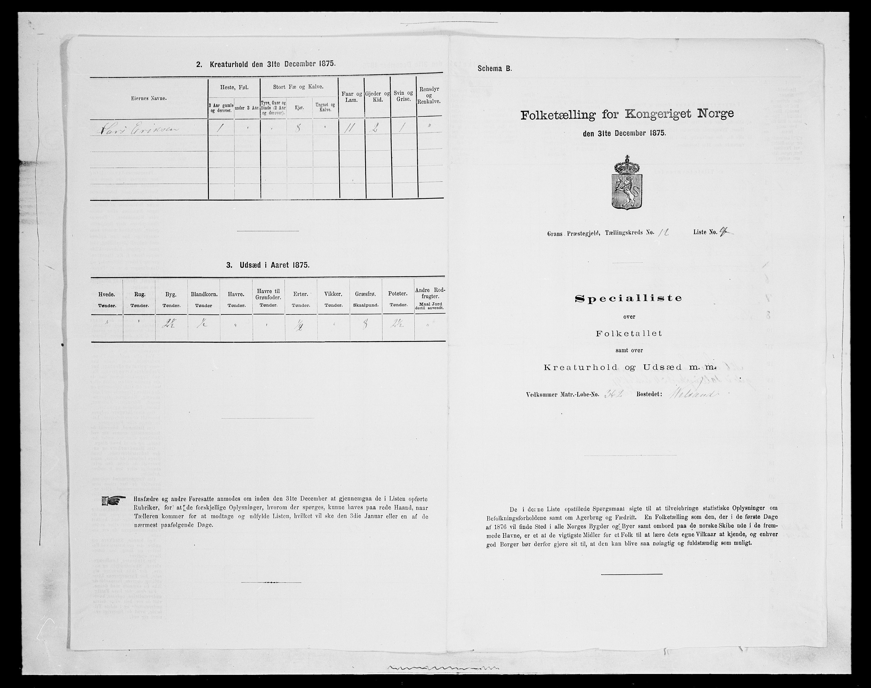 SAH, 1875 census for 0534P Gran, 1875, p. 2247