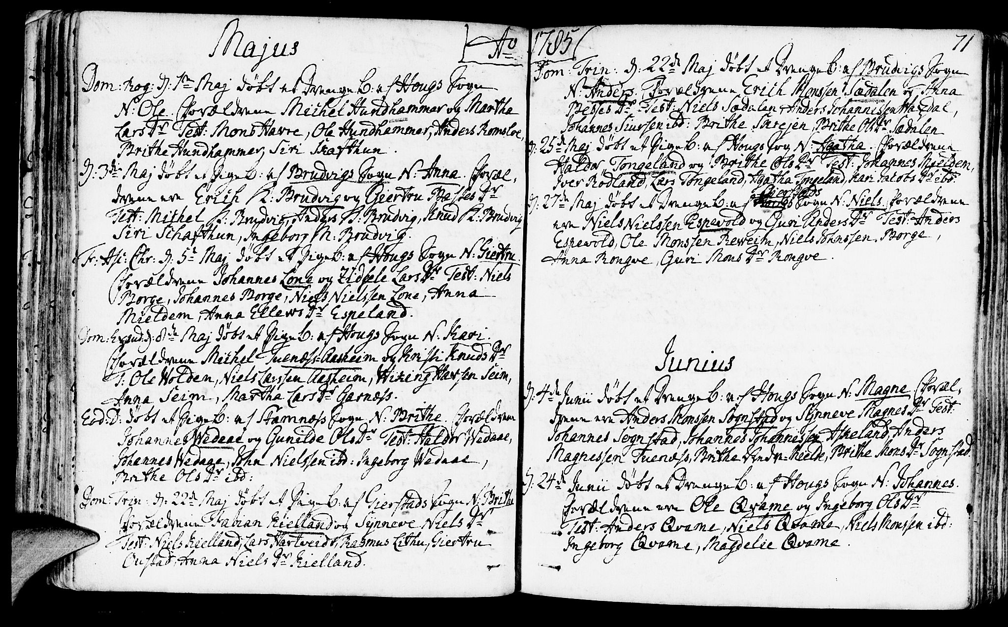 Haus sokneprestembete, AV/SAB-A-75601/H/Haa: Parish register (official) no. A 10, 1782-1796, p. 71